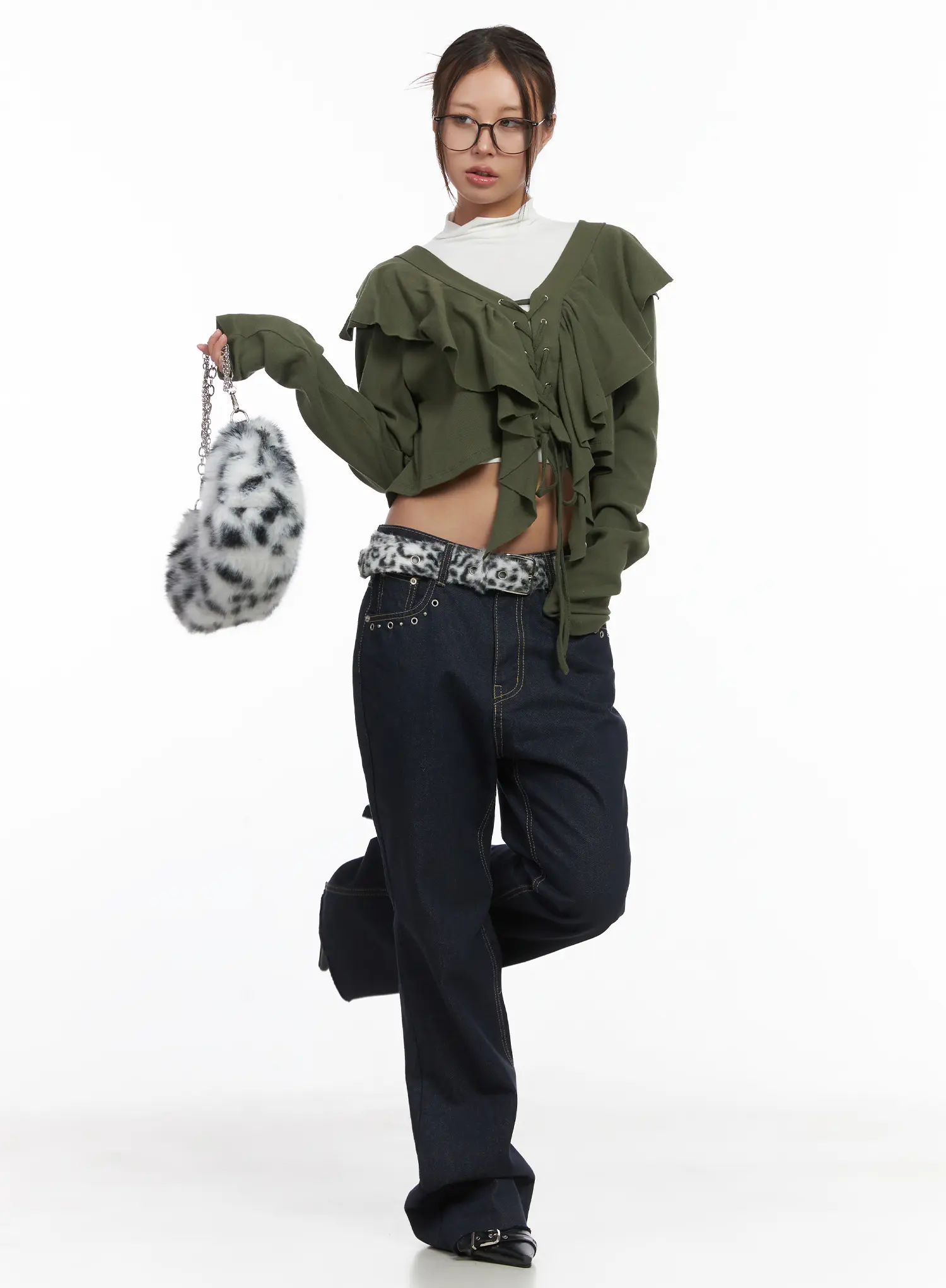 Basic Bock Neck Crop Tank CJ512 - Image 6