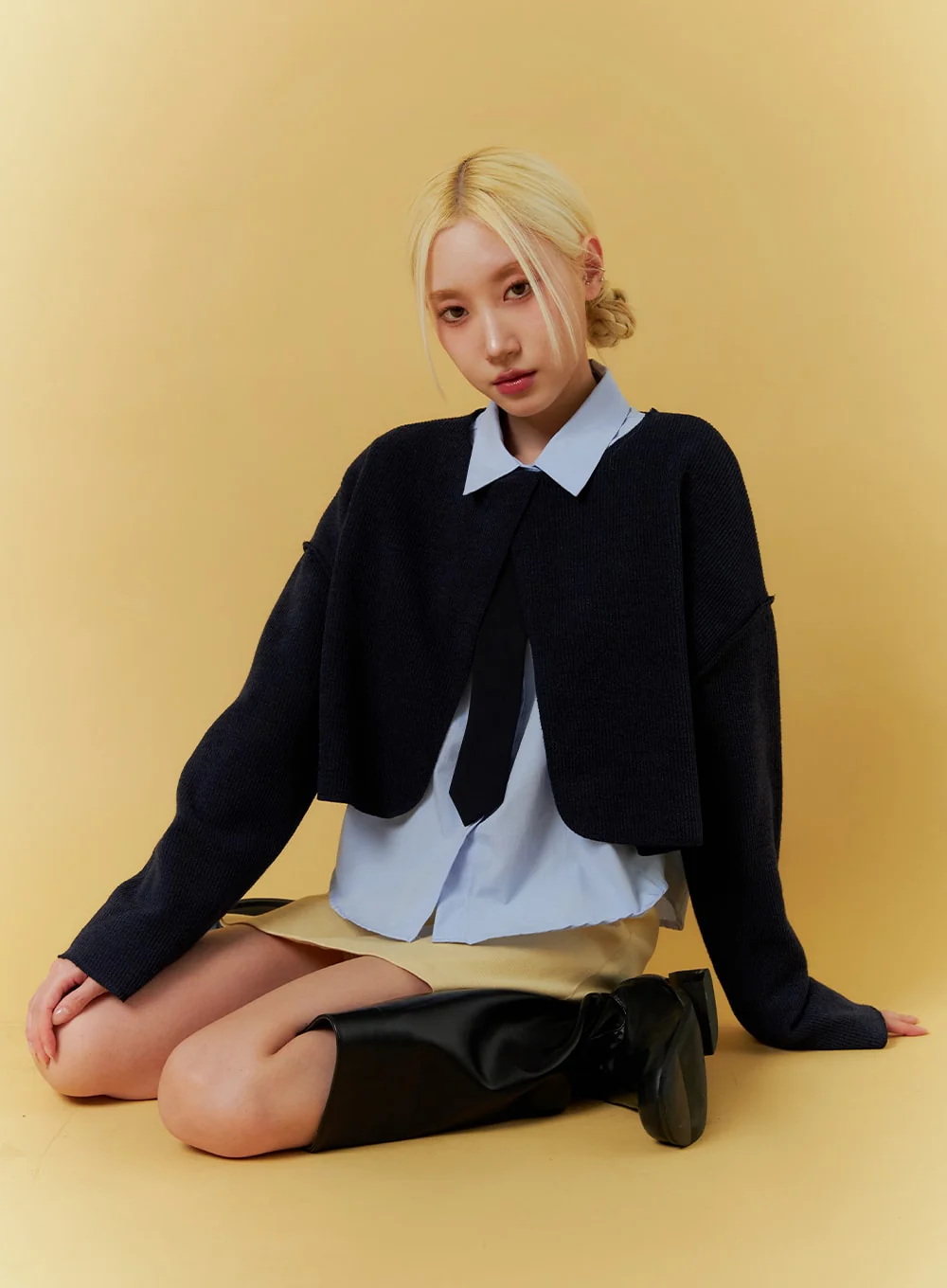 Basic Cotton Mini Skirt IF408 - Image 6