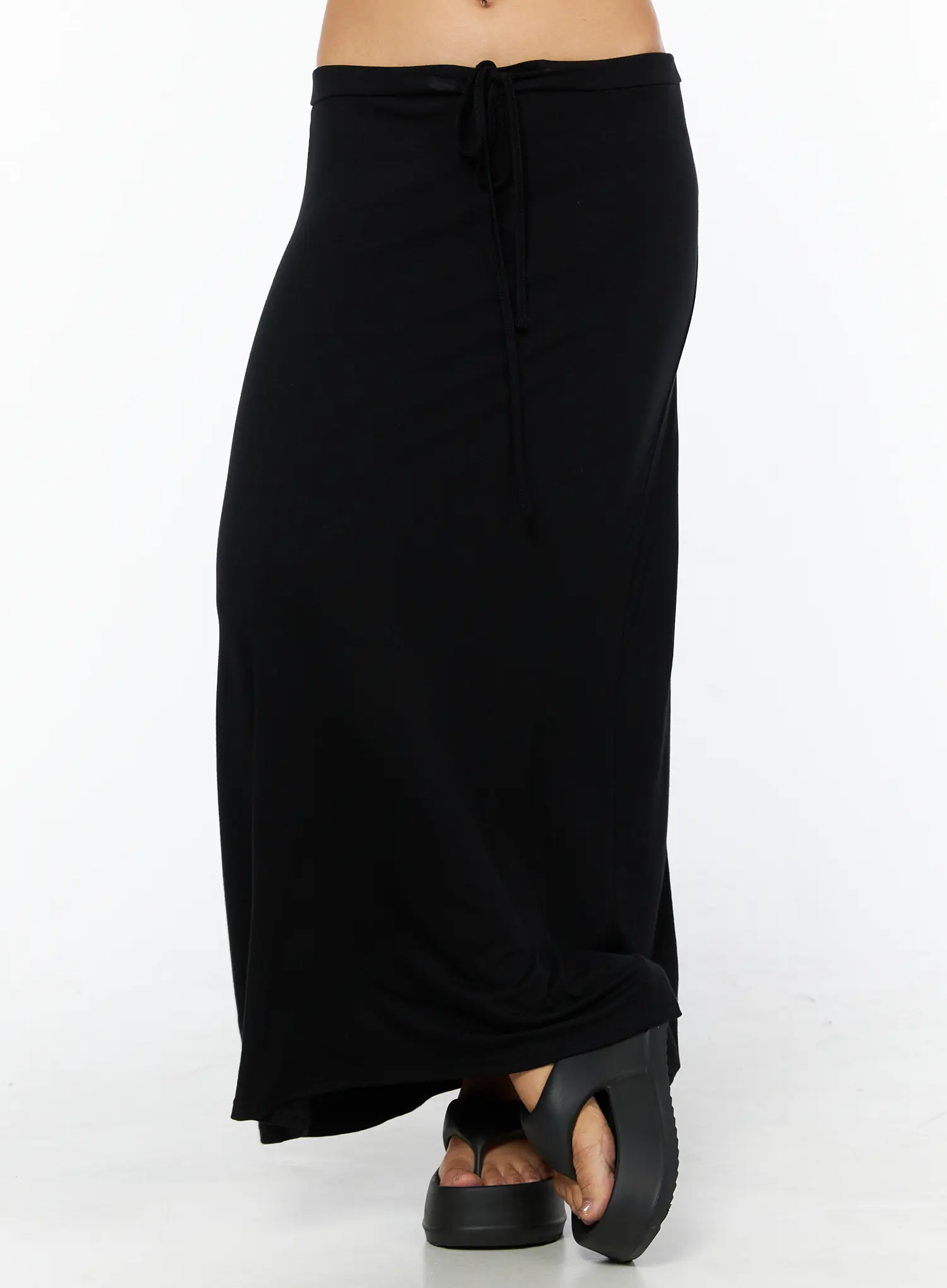 Basic Drawstring Maxi Skirt CU517 - Image 8