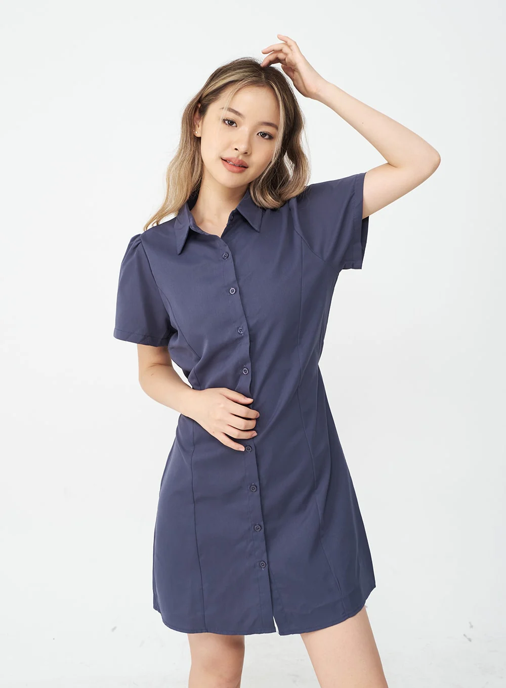 Basic Everyday Shirt Dress CJ22 - Image 2