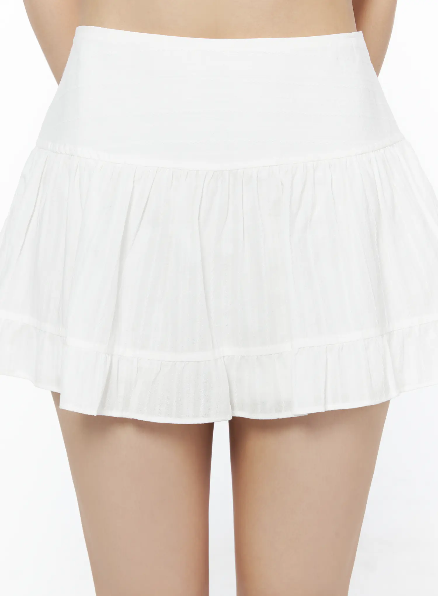 Basic Frill Flare Mini Skirt IU525 - Image 3