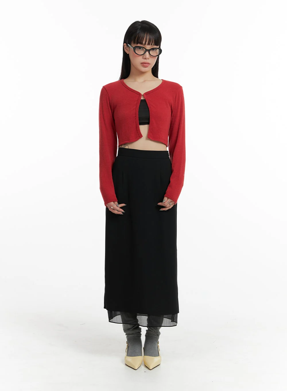 Basic Layered Maxi Skirt IF423 - Image 3