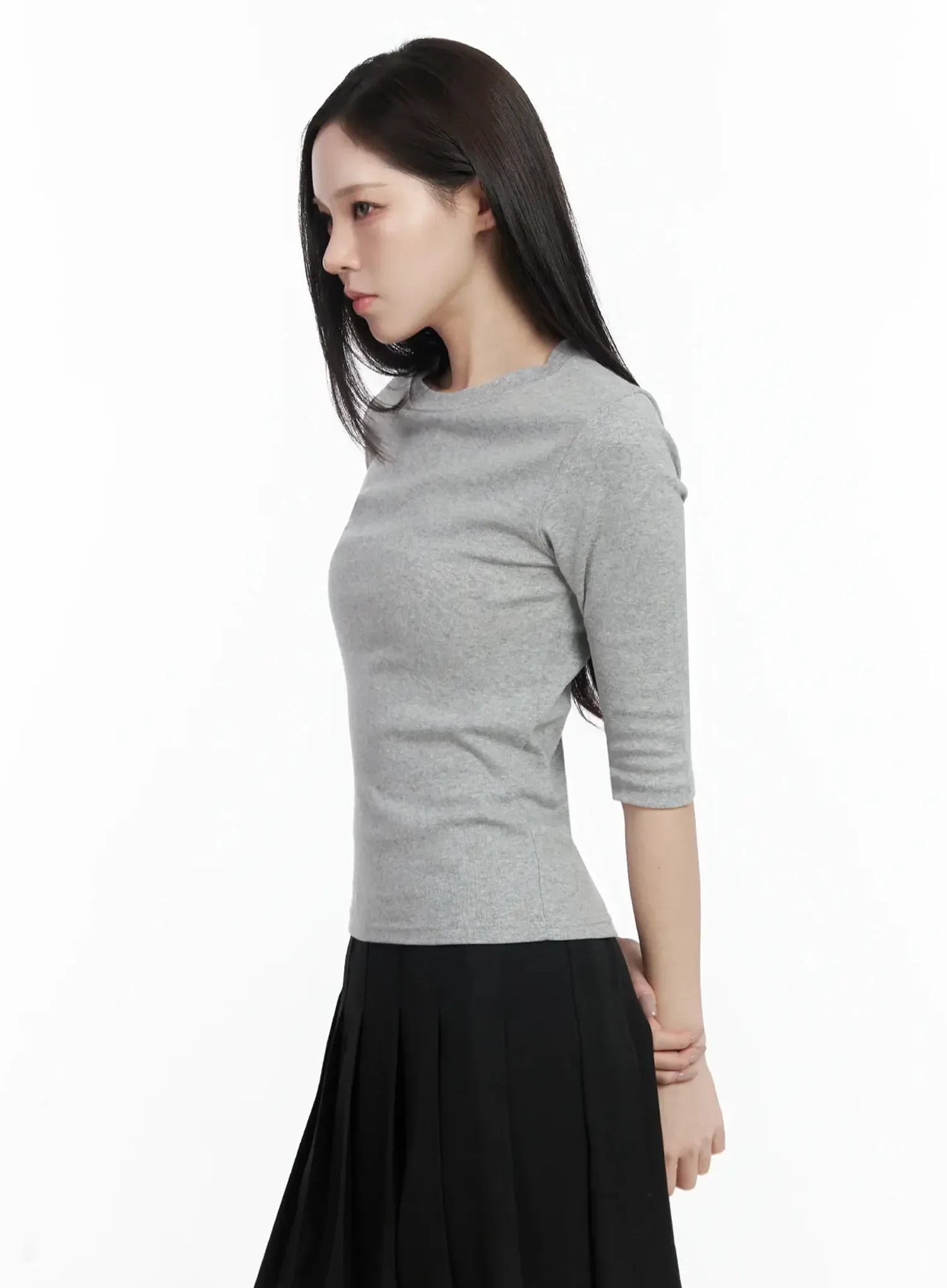 Basic Mid-Length Long Sleeve Top IF502 - Image 9