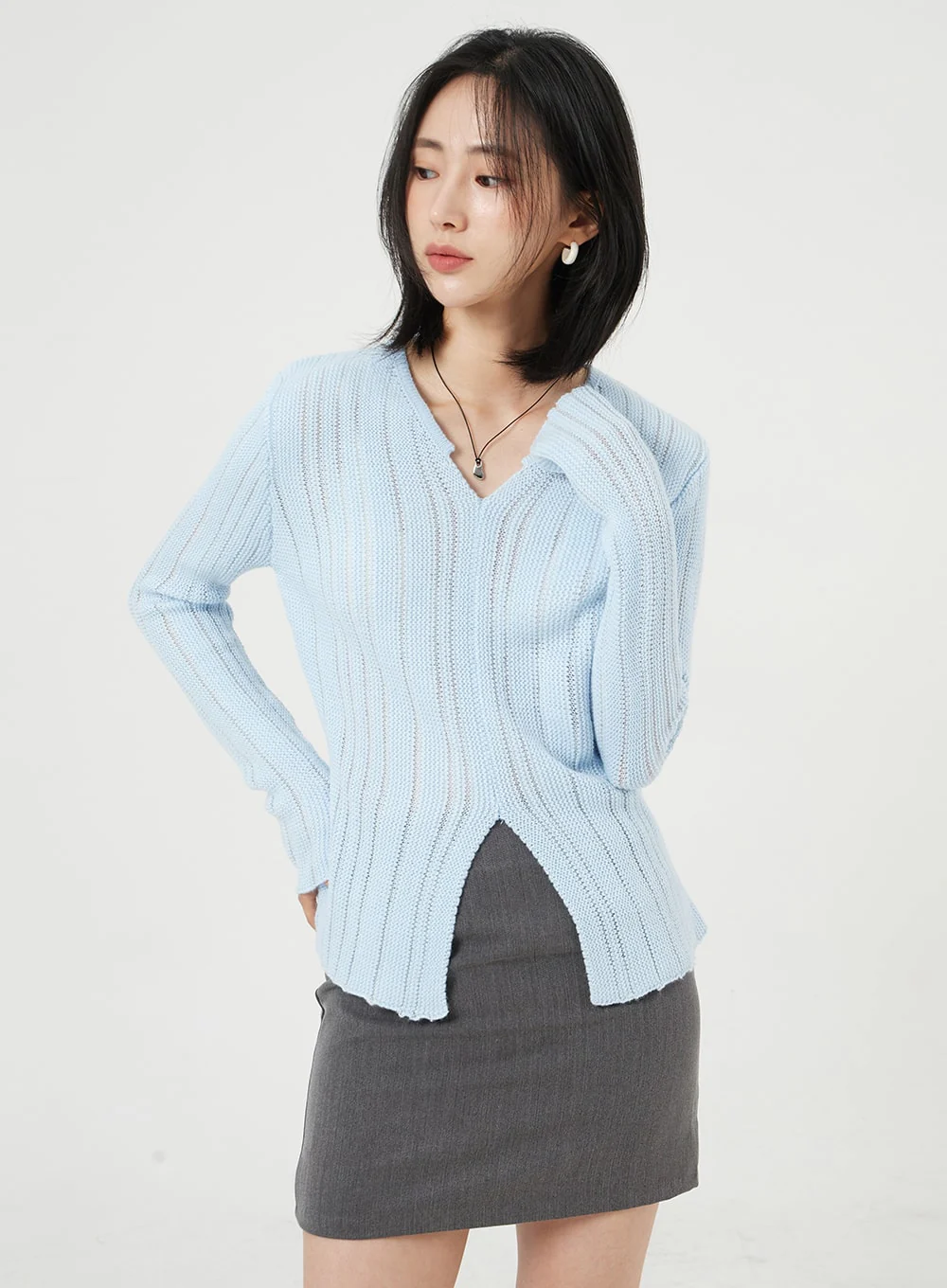 Basic Mini Skirt OM322 - Image 2