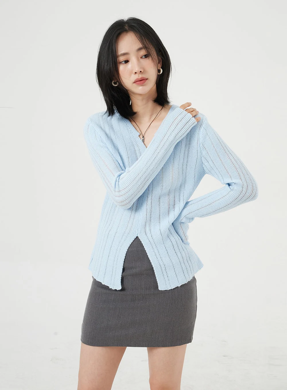 Basic Mini Skirt OM322 - Image 8
