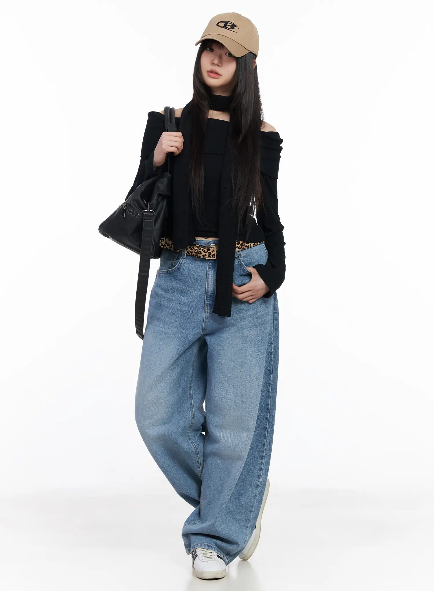 Basic Off-Shoulder Ribbed Long Sleeve Top CM512 - Image 7