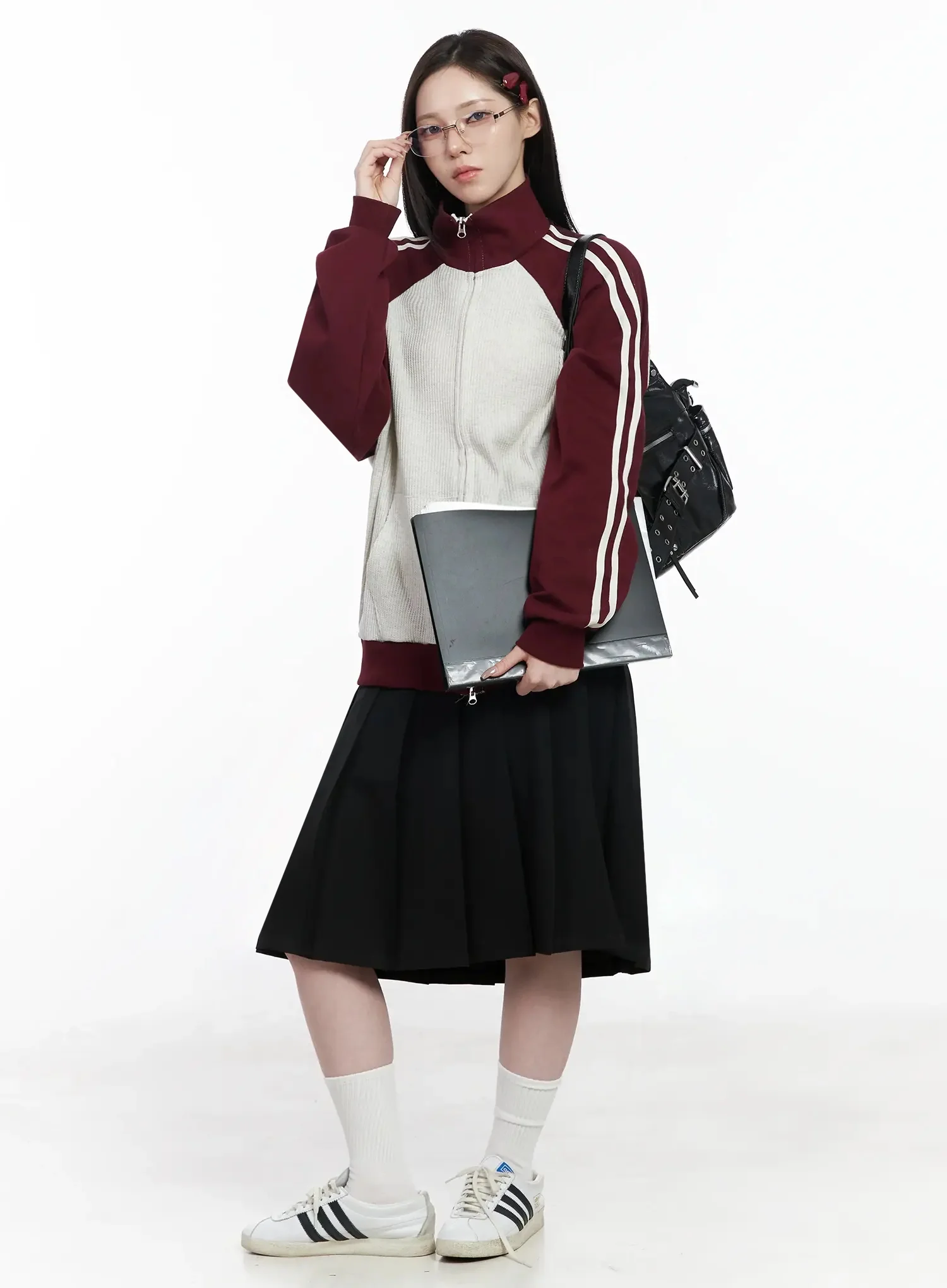 Basic Pleated Midi Skirt IF502 - Image 2