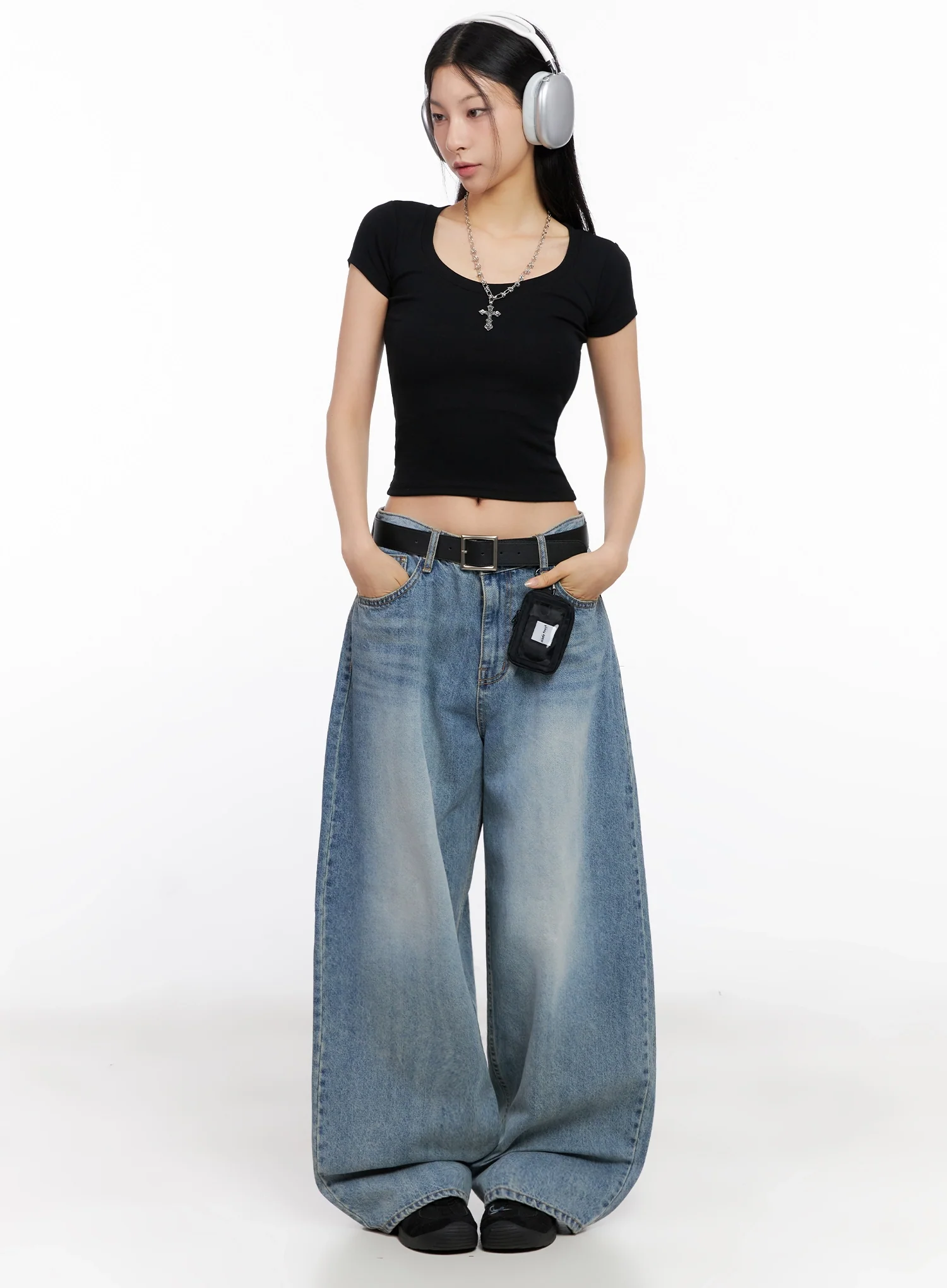 Basic Ribbed Cropped Tee IG508 - Image 14