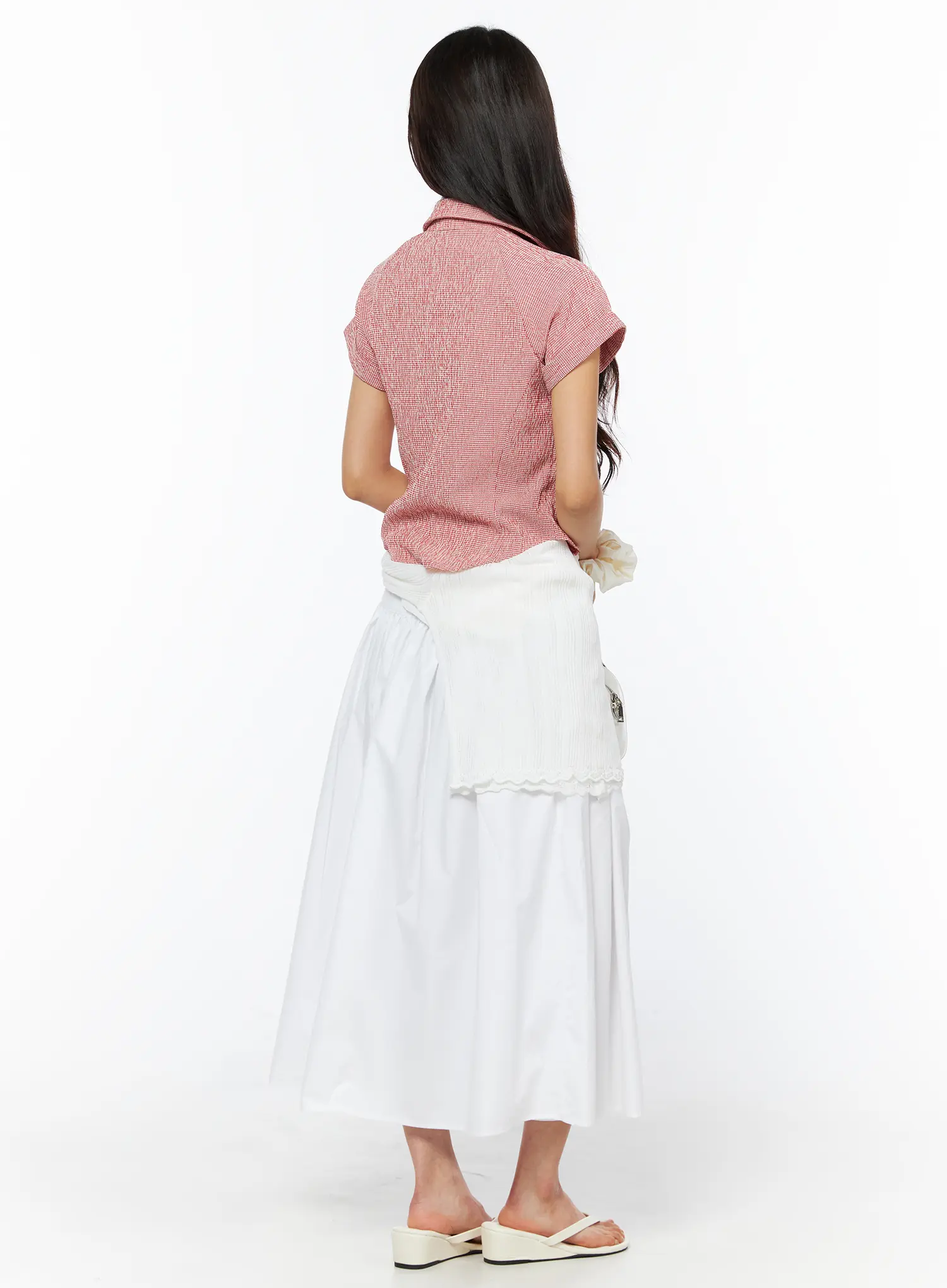 Basic Ribbon Maxi Skirt CU522 - Image 7