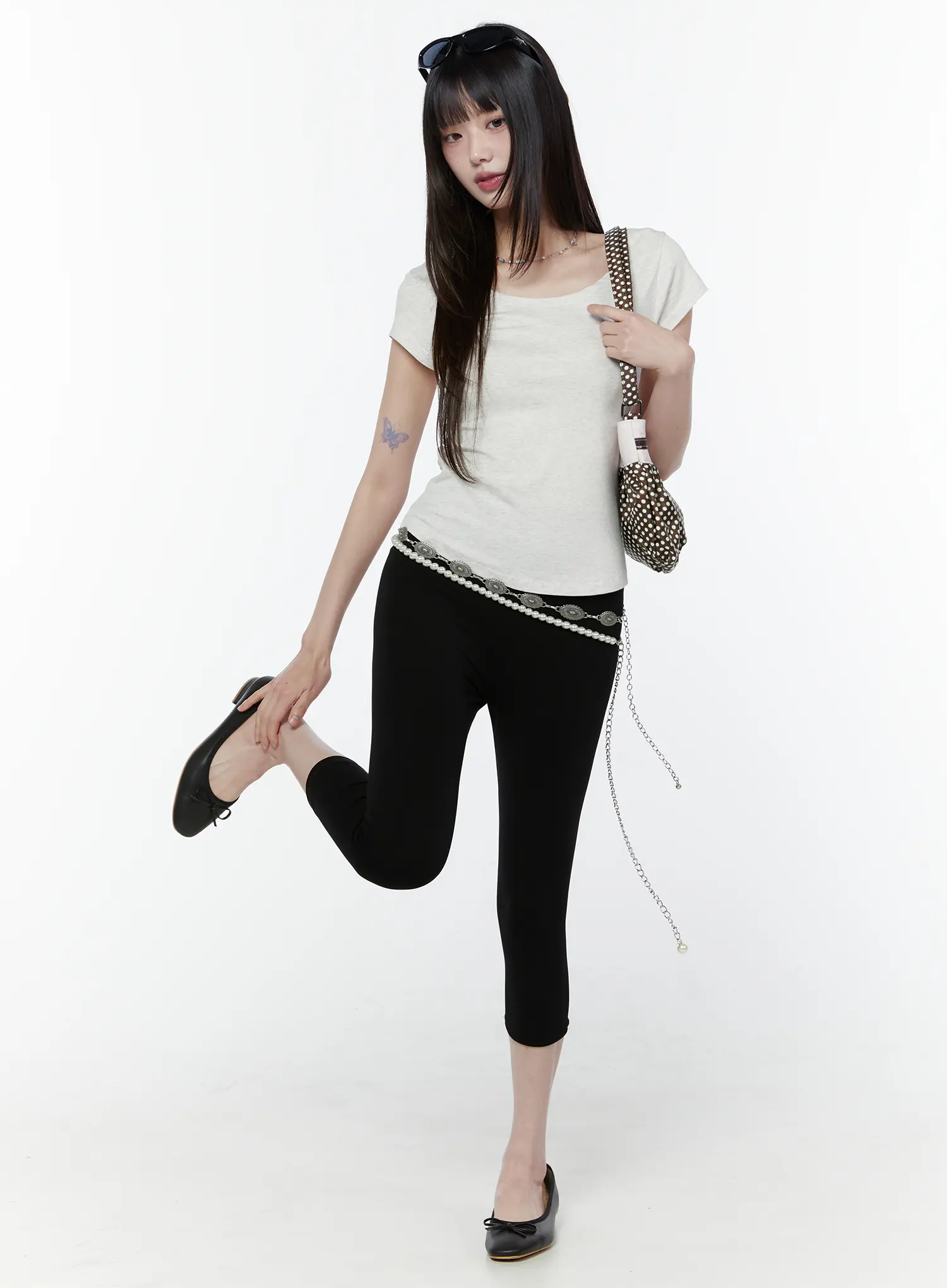 Basic Scoop Neck Short Sleeve Tee CU508 - Image 3