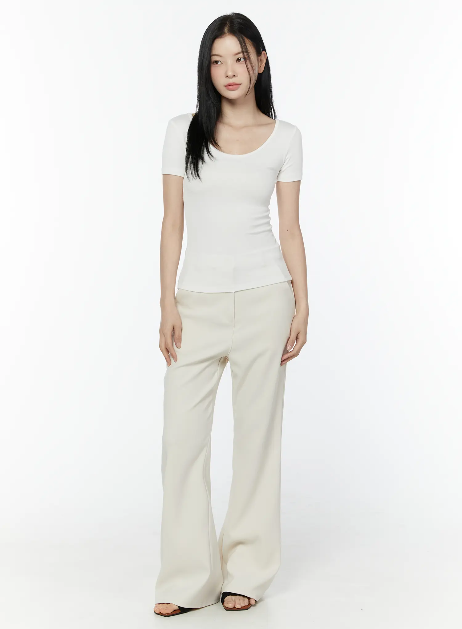 Basic Slim Fit Round Neck Tee IU503 - Image 4