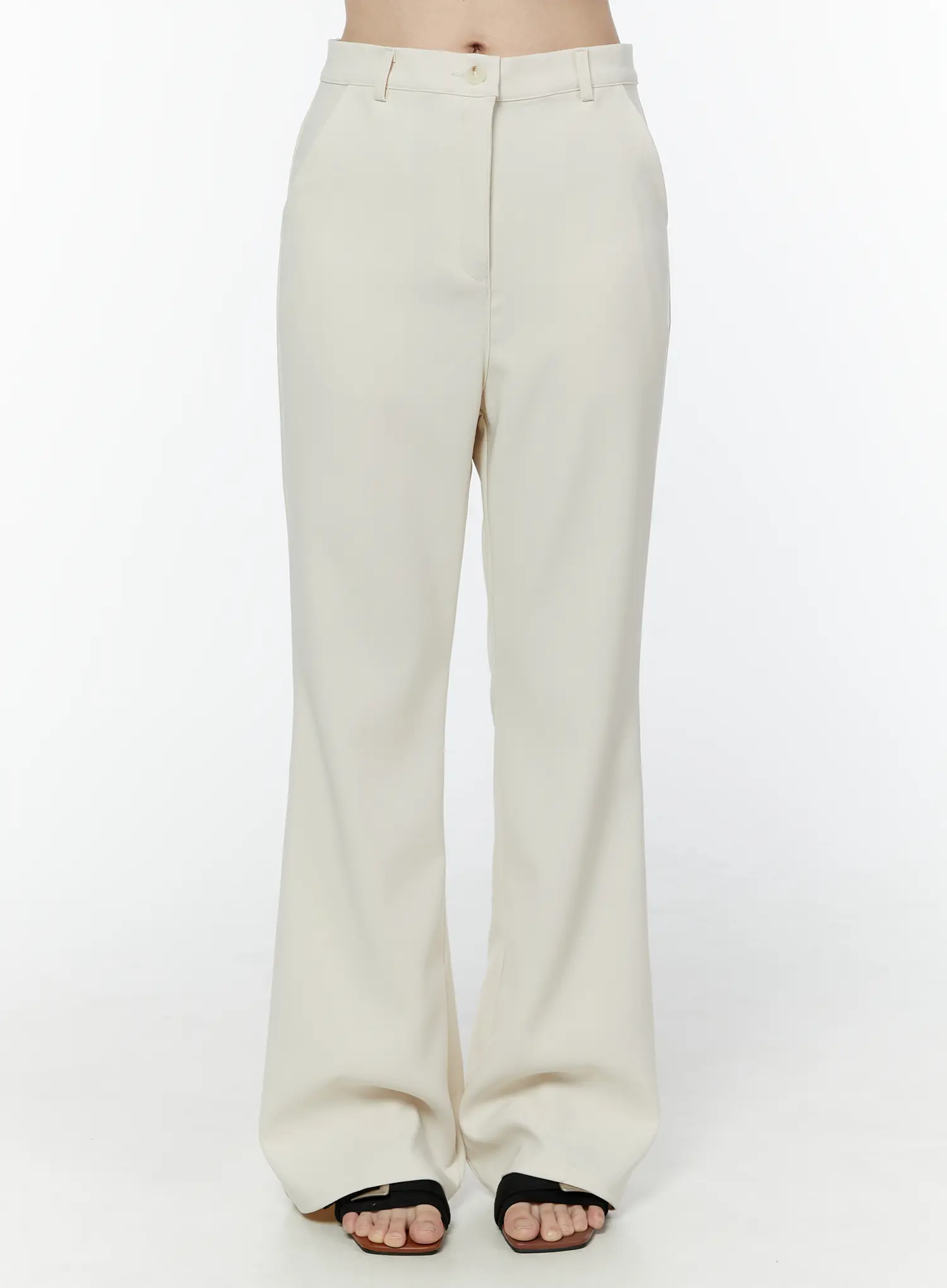 Basic Stretch Bootcut Slacks IU503
