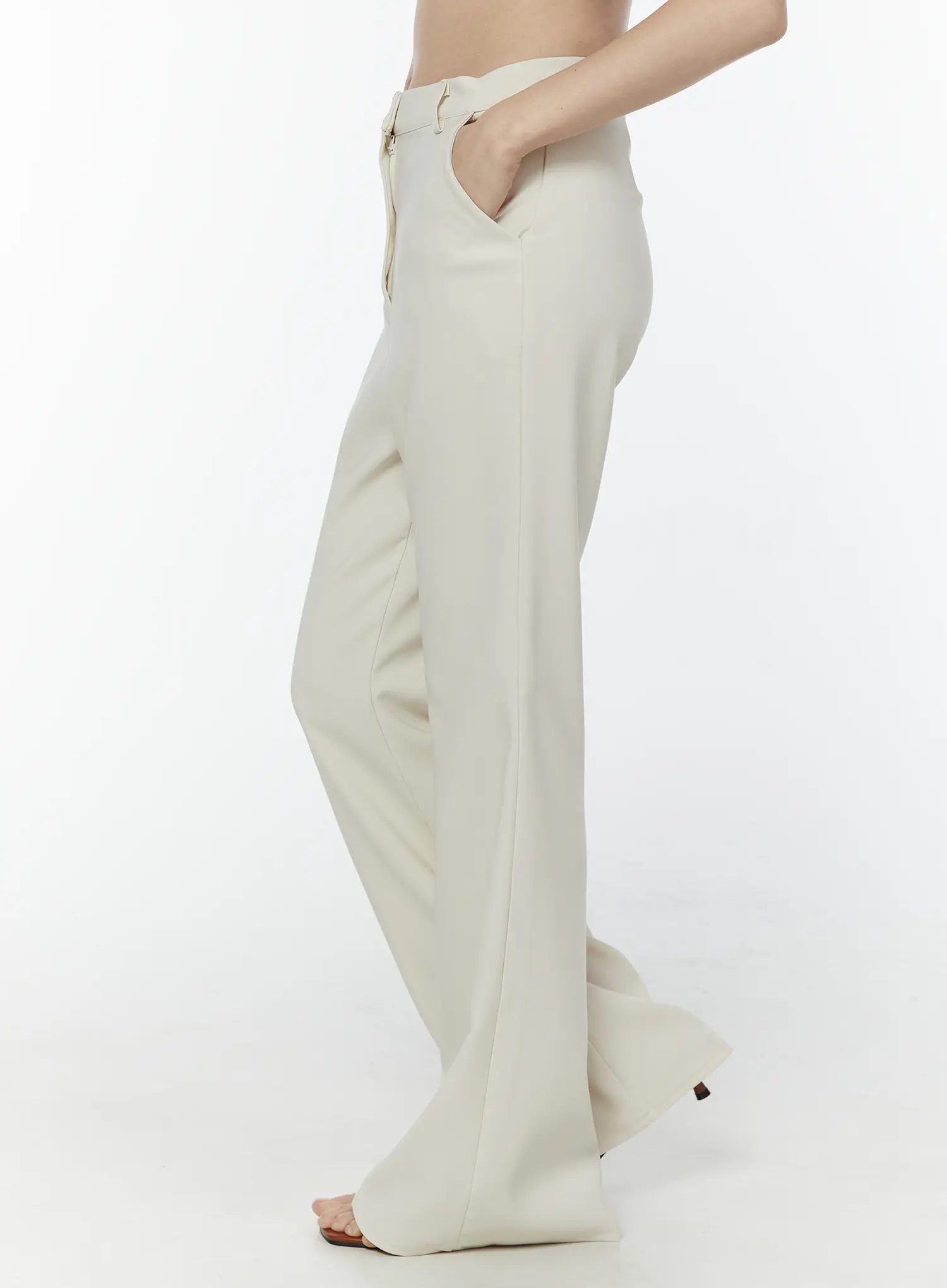 Basic Stretch Bootcut Slacks IU503 - Image 5