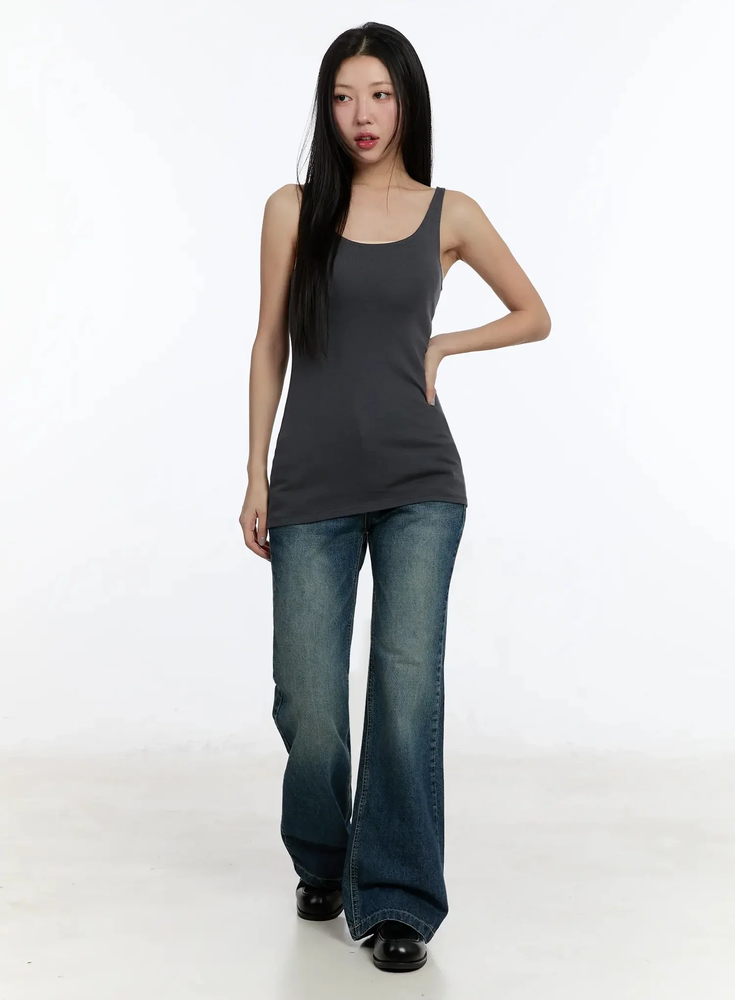 Basic U-Neck Tank Top IM509 - Image 6