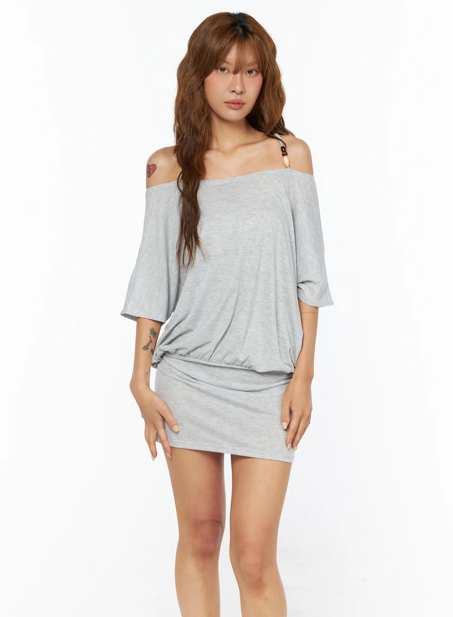 Beaded Halter Off-Shoulder Mini Dress CU518 - Image 6