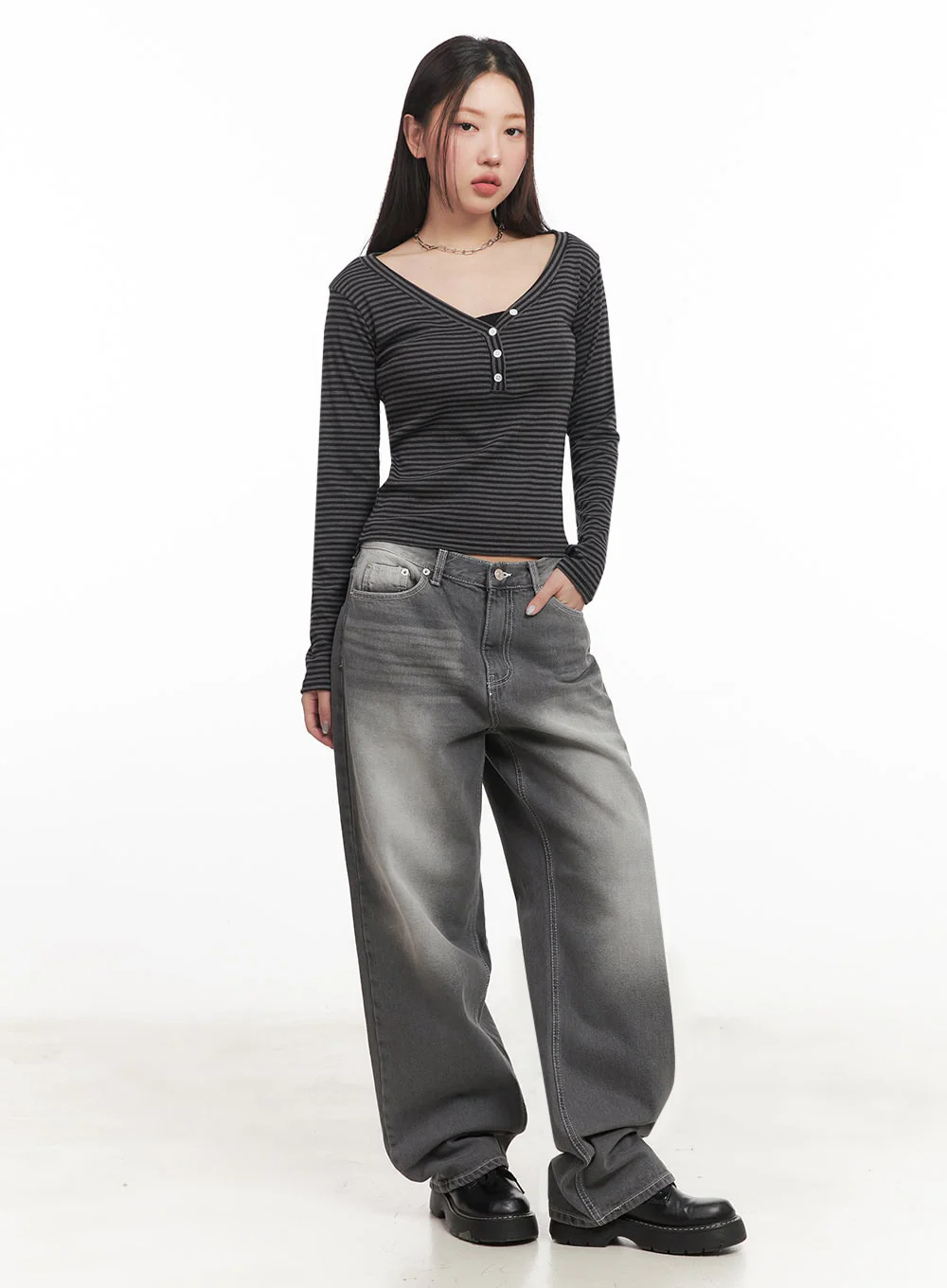 Becca Washed Straight-Leg Jeans IM524 - Image 7