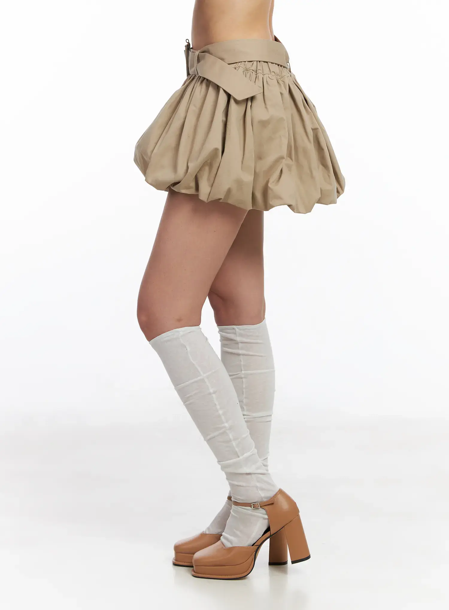 Belted Pumpkin Mini Skirt CF504 - Image 4