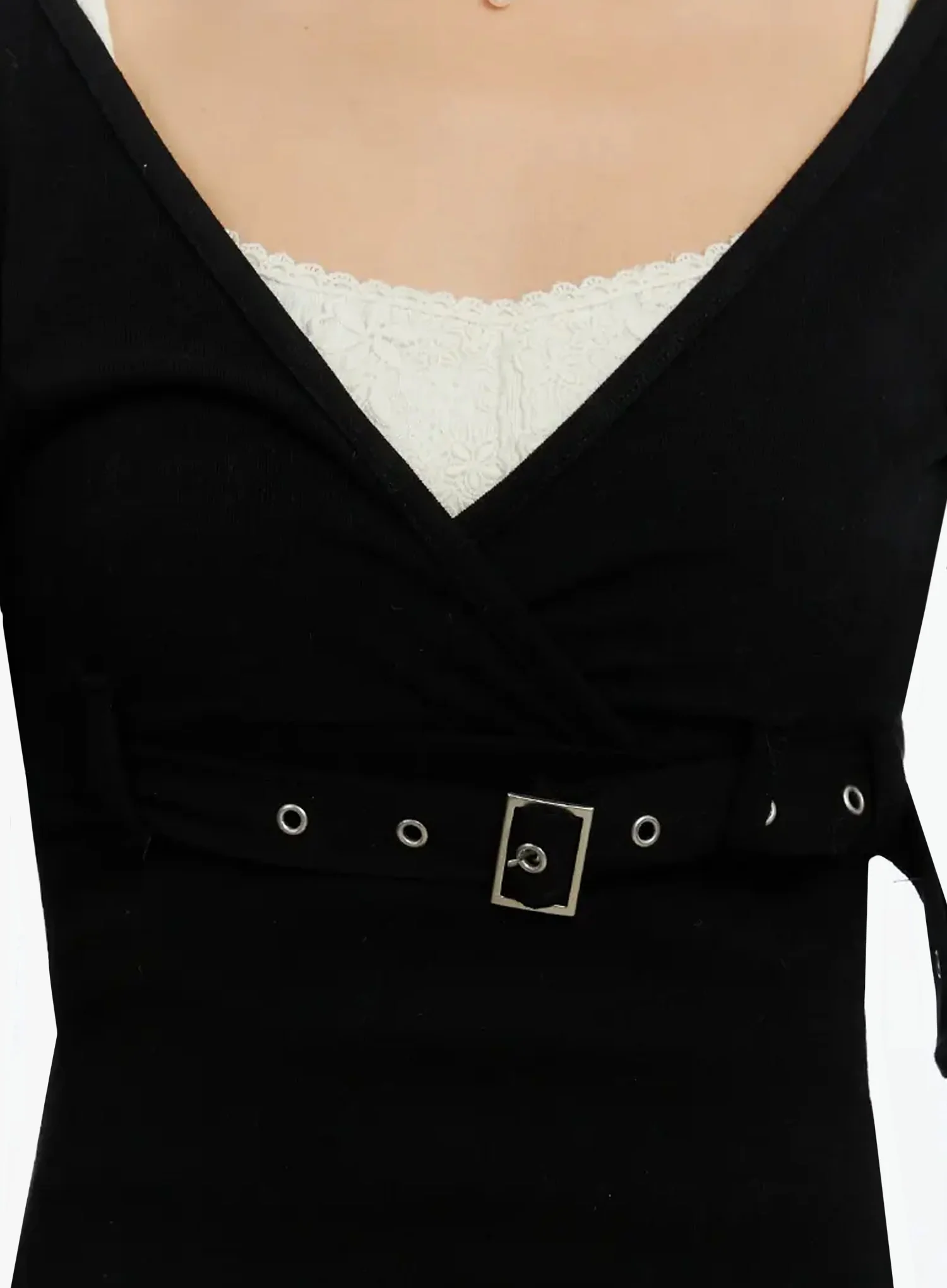 Belted Wrap Long Sleeve Top ID525 - Image 3