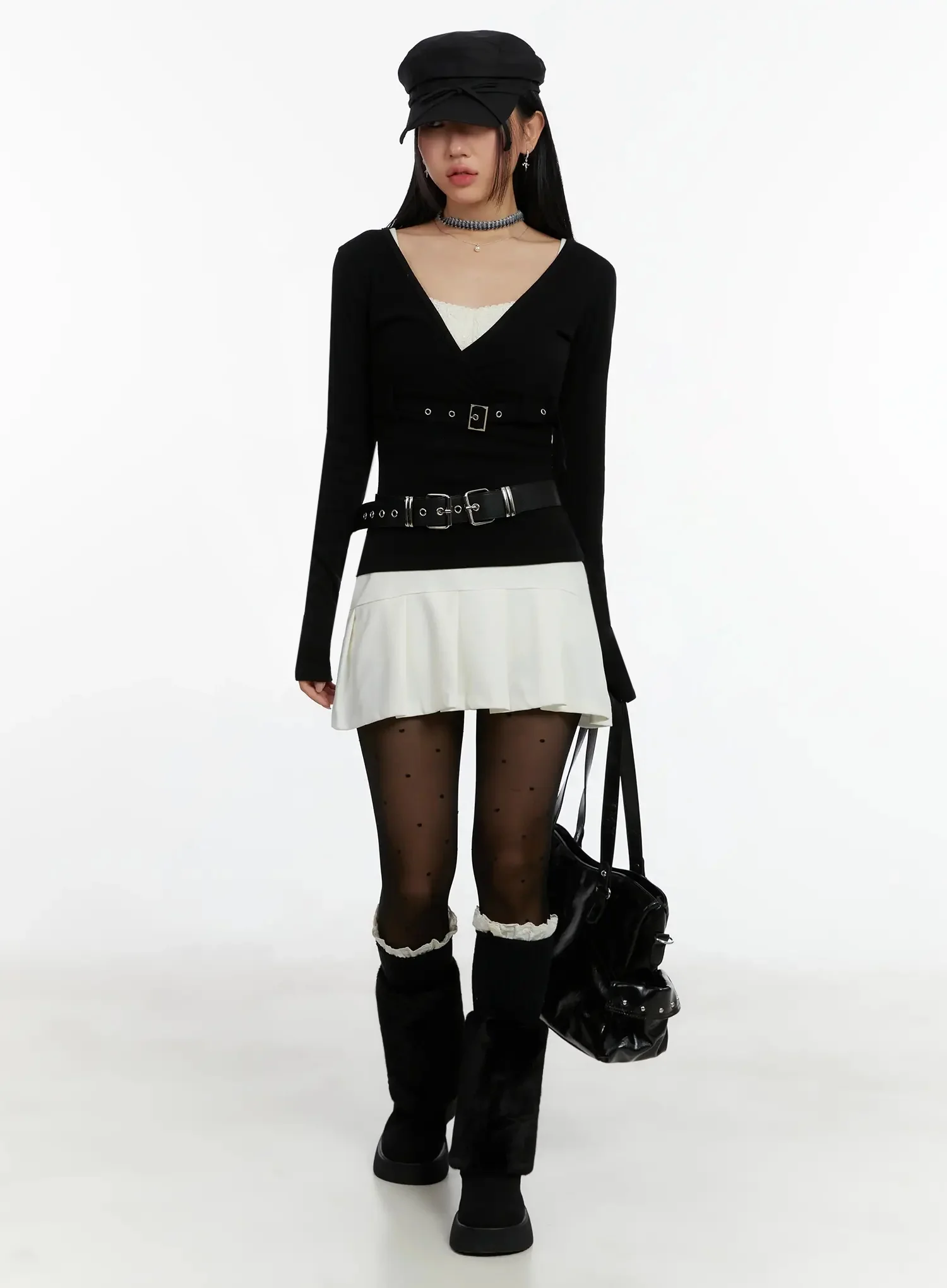 Belted Wrap Long Sleeve Top ID525 - Image 4