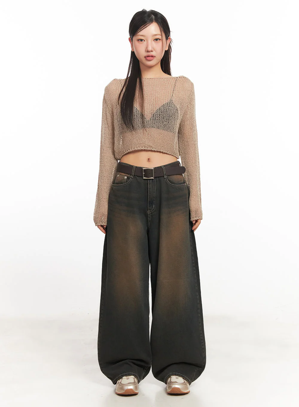 Bethany Vintage Washed Baggy Jeans IA524 - Image 4