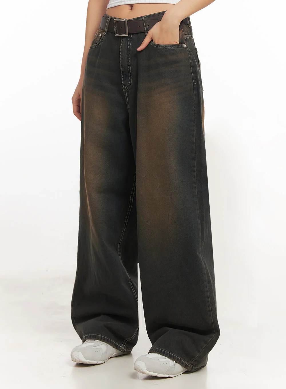 Bethany Vintage Washed Baggy Jeans IA524 - Image 9