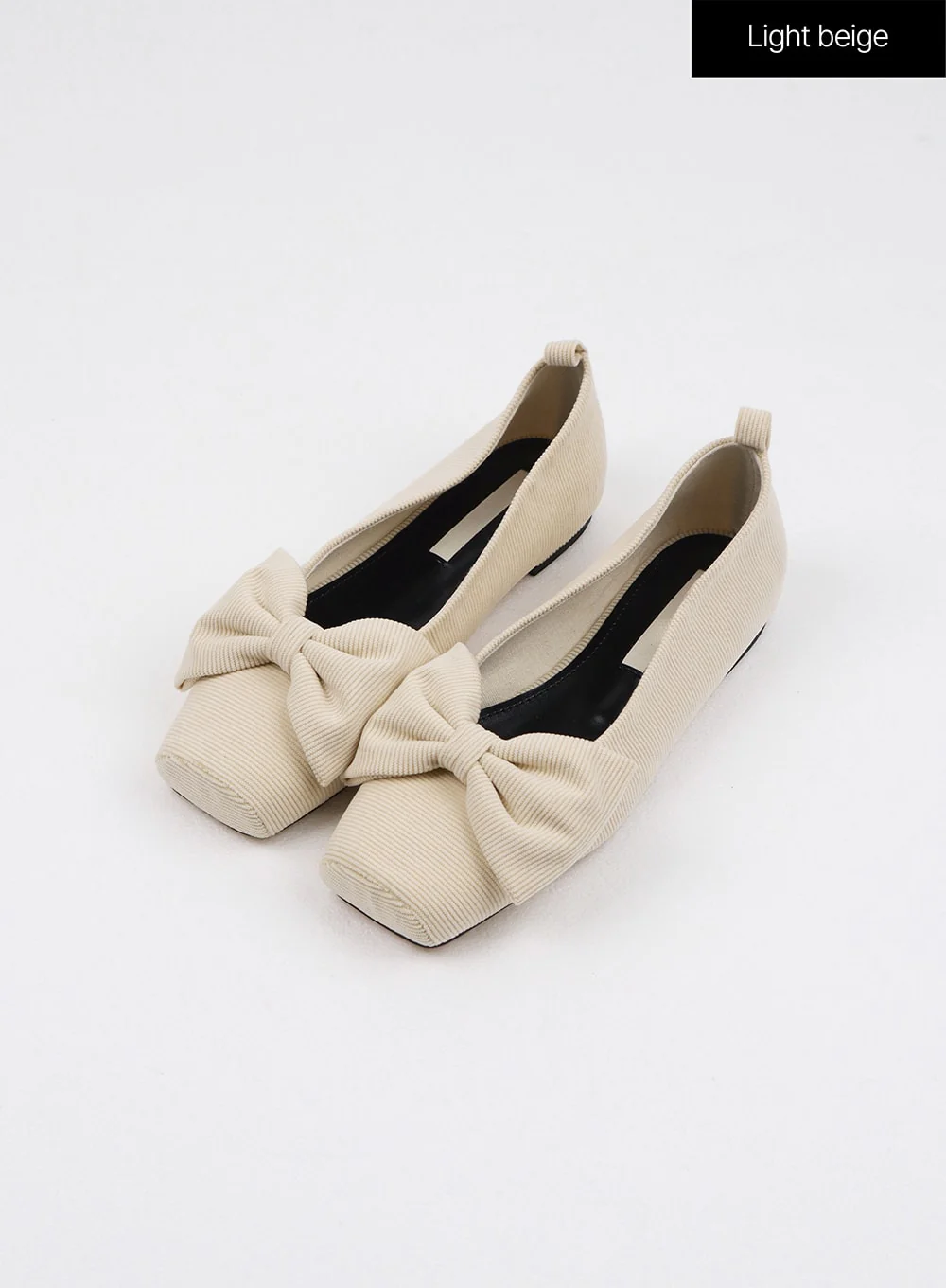 Big Bow Square Toe Flats OJ405 - Image 13