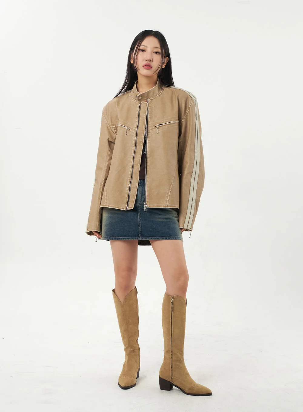 Biker Jacket Unisex CA325 - Image 13
