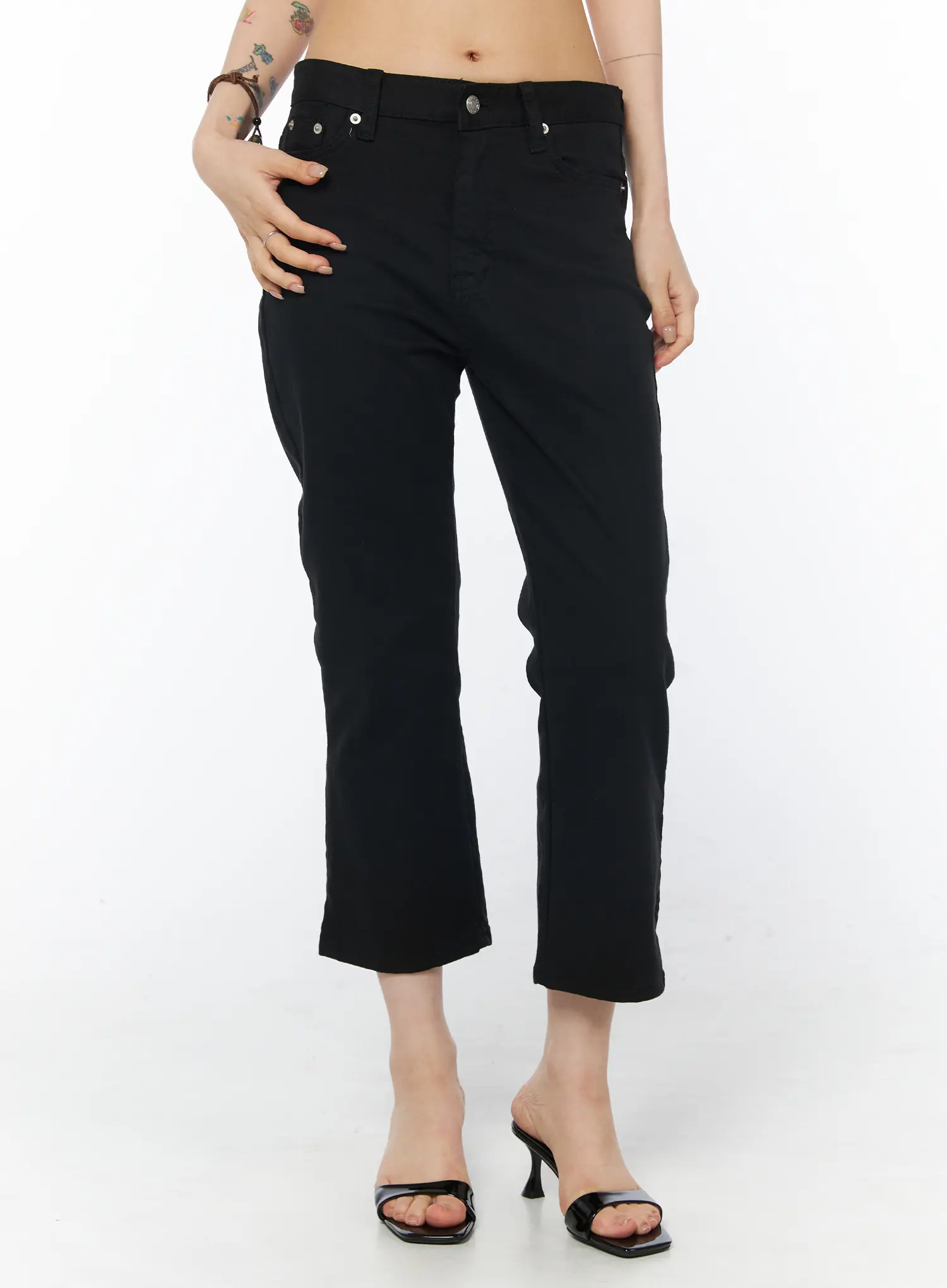 Black Ankle Pants CY527 - Image 2
