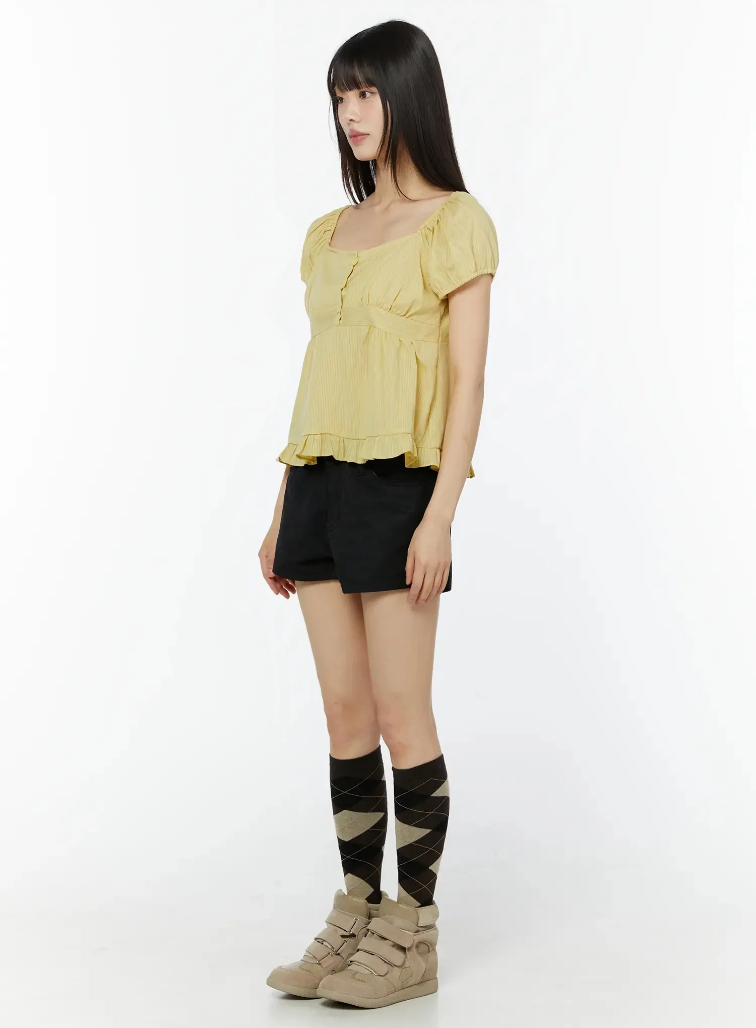Black Cargo Pocket Shorts IU518 - Image 7