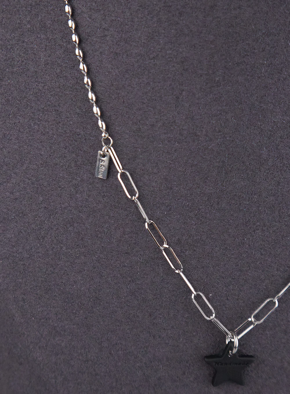 Black Stars Clip Necklace CJ521 - Image 5