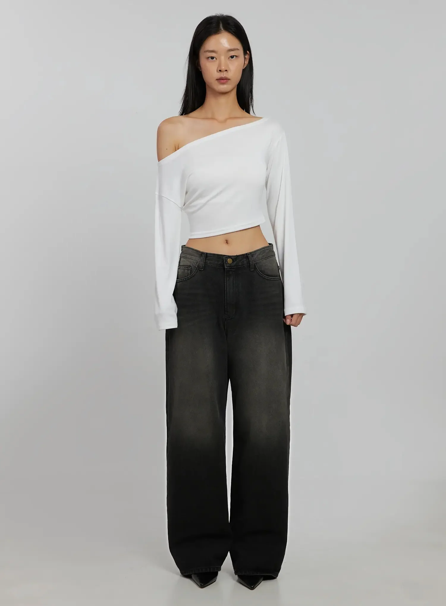 Blaire Dark Washed Wide Leg Jeans IJ509 - Image 6