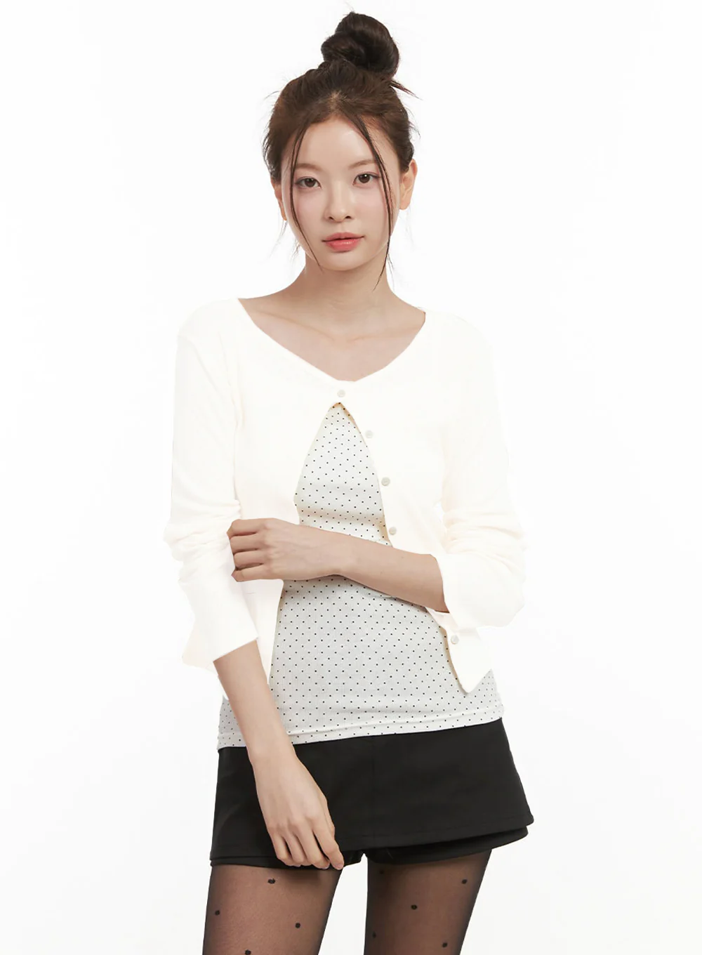 Boat-Neck Crop Cardigan IJ530 - Image 11