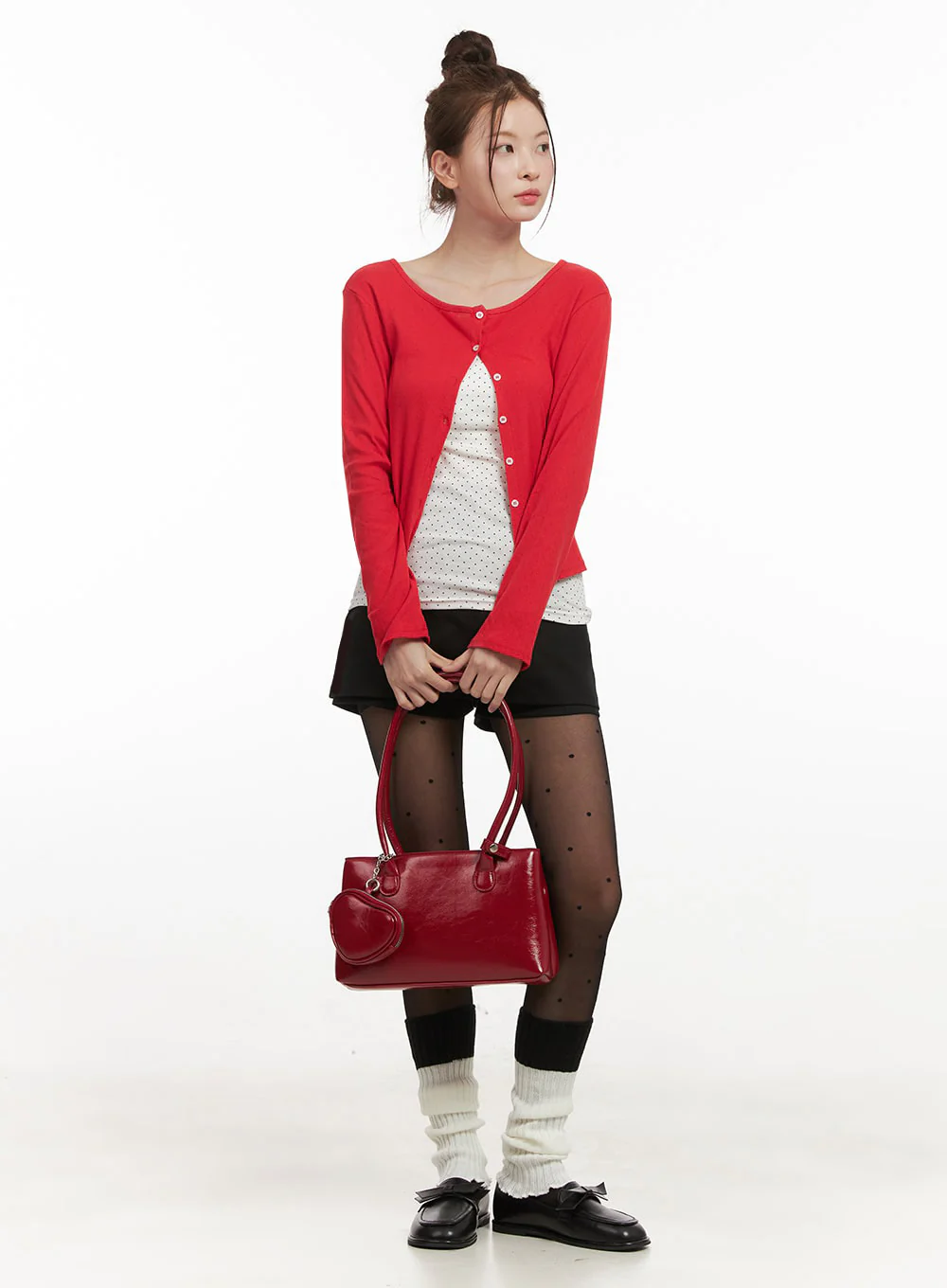 Boat-Neck Crop Cardigan IJ530 - Image 2