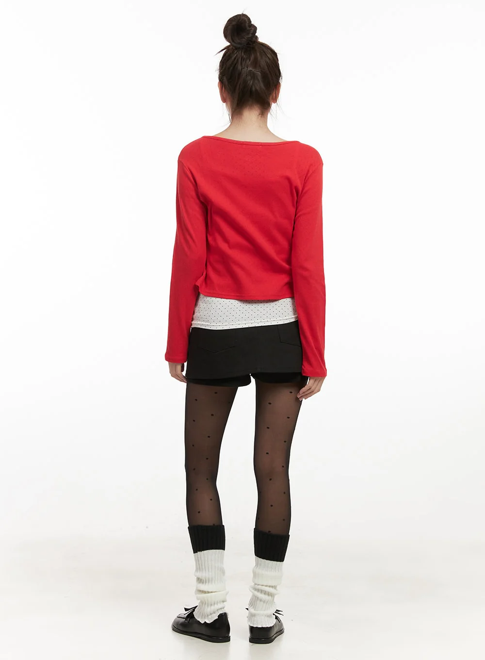 Boat-Neck Crop Cardigan IJ530 - Image 9