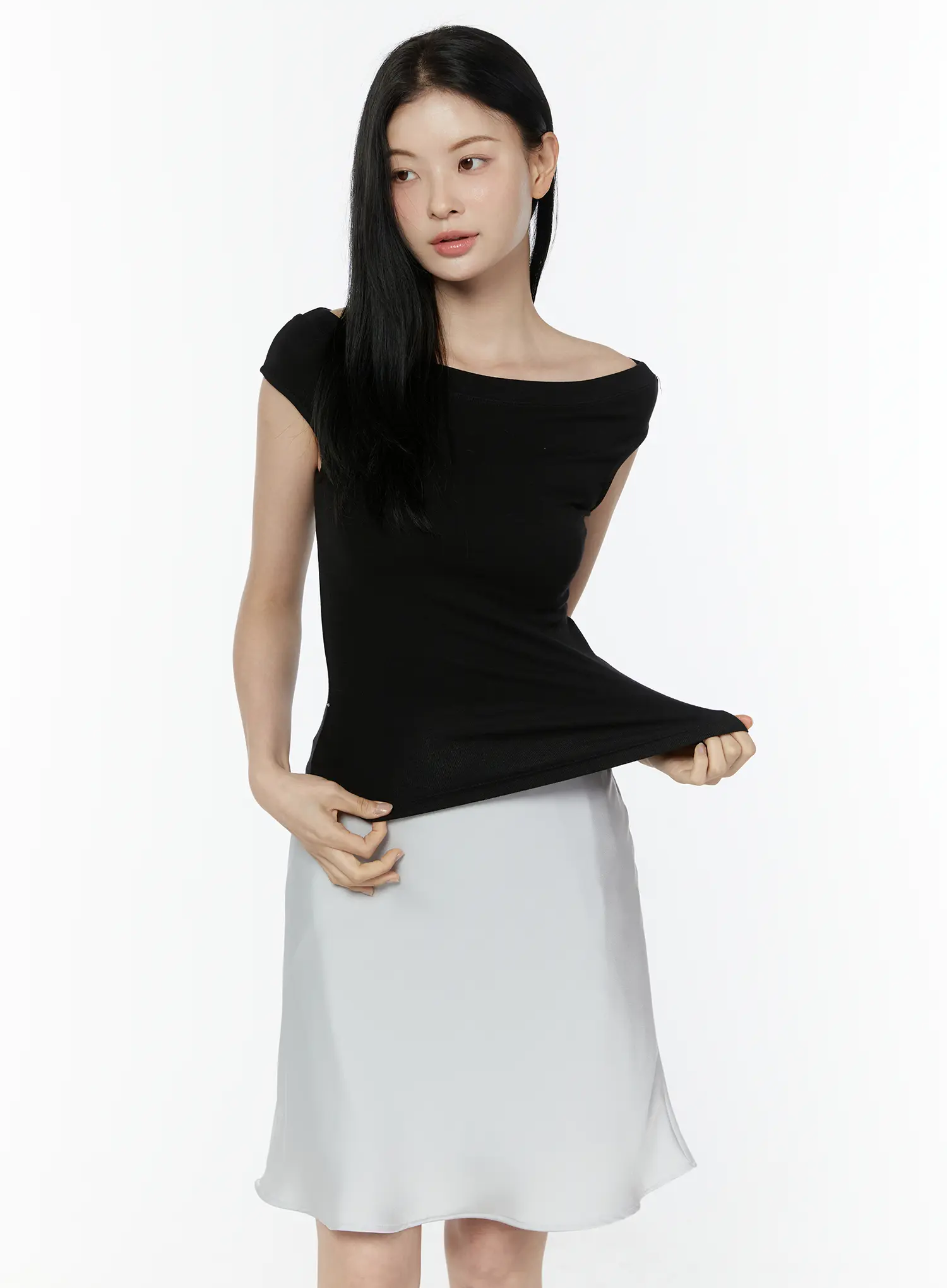 Boat Neck Short Sleeve Top IU505 - Image 12