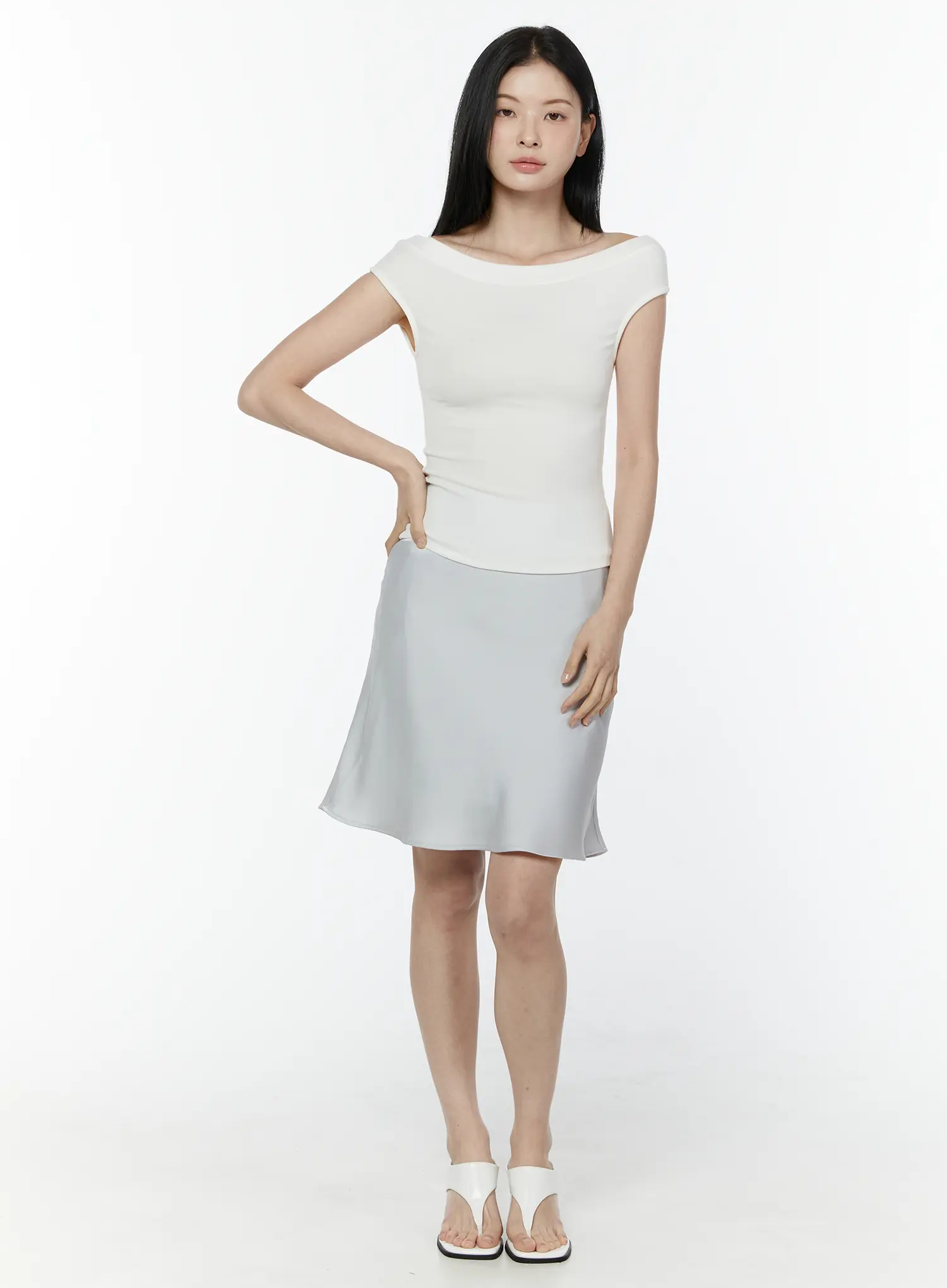 Boat Neck Short Sleeve Top IU505 - Image 6