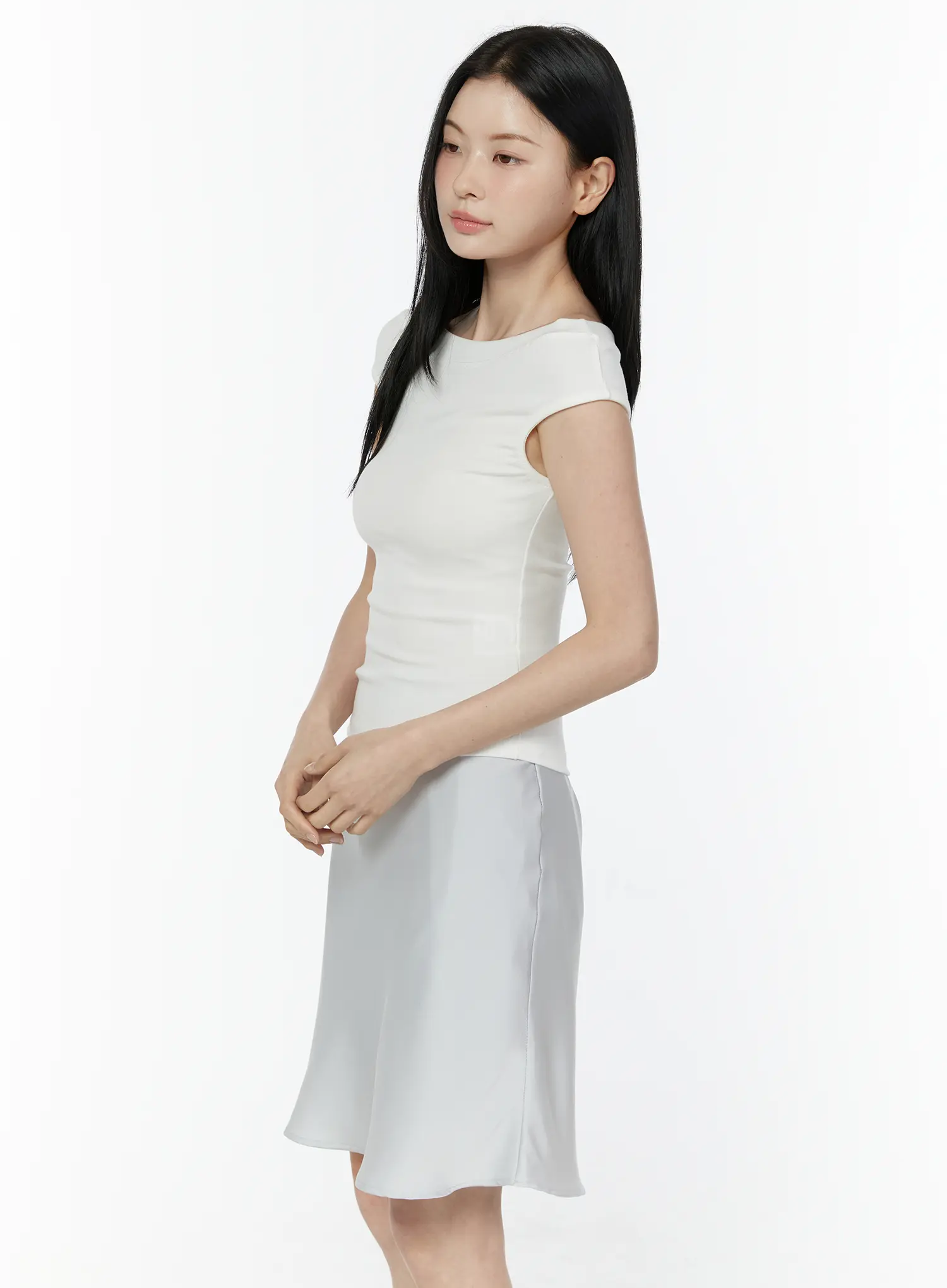 Boat Neck Short Sleeve Top IU505 - Image 8
