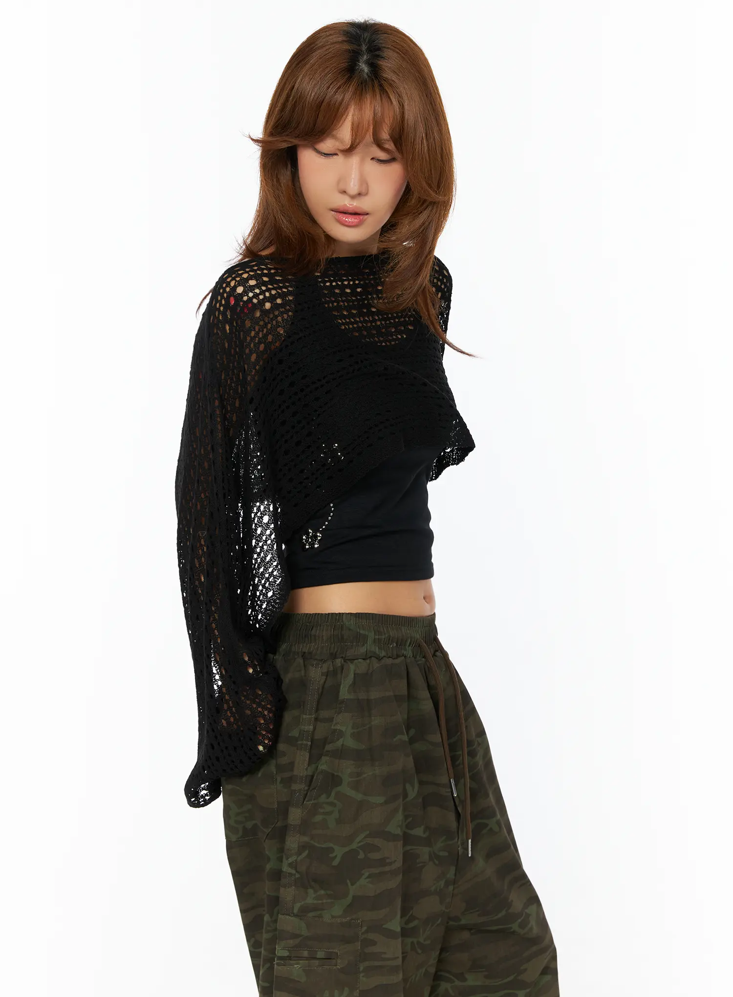 Boatneck Knit Long Sleeve Top CU517 - Image 7