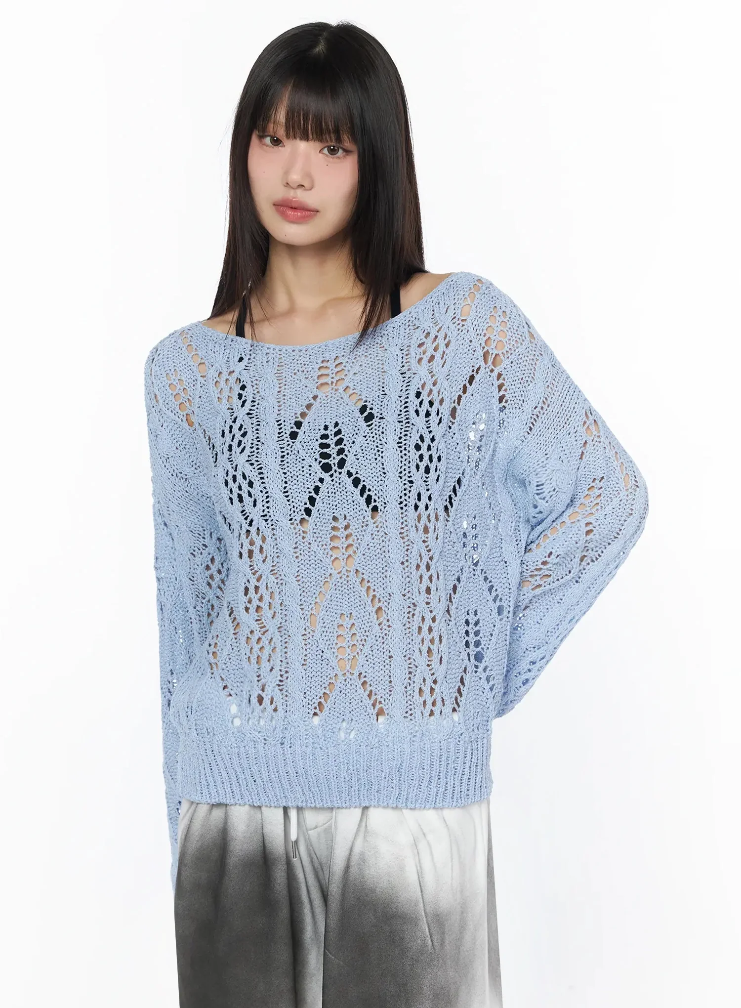 Boho Chic Boat Neck Sweater IY525 - Image 2