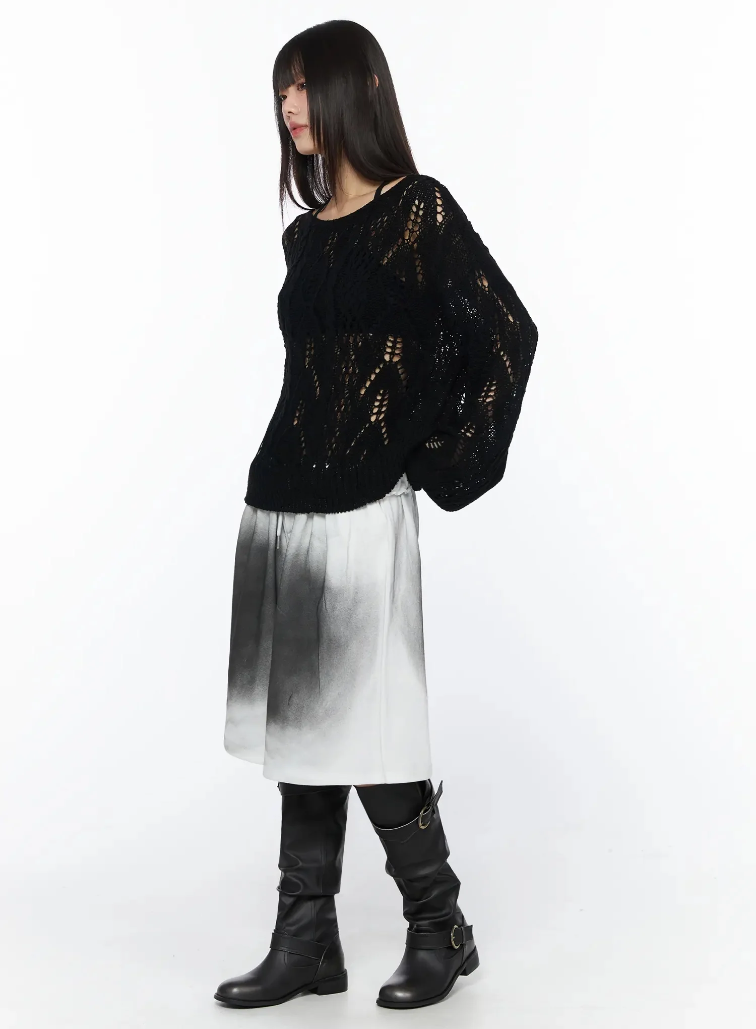 Boho Chic Boat Neck Sweater IY525 - Image 4