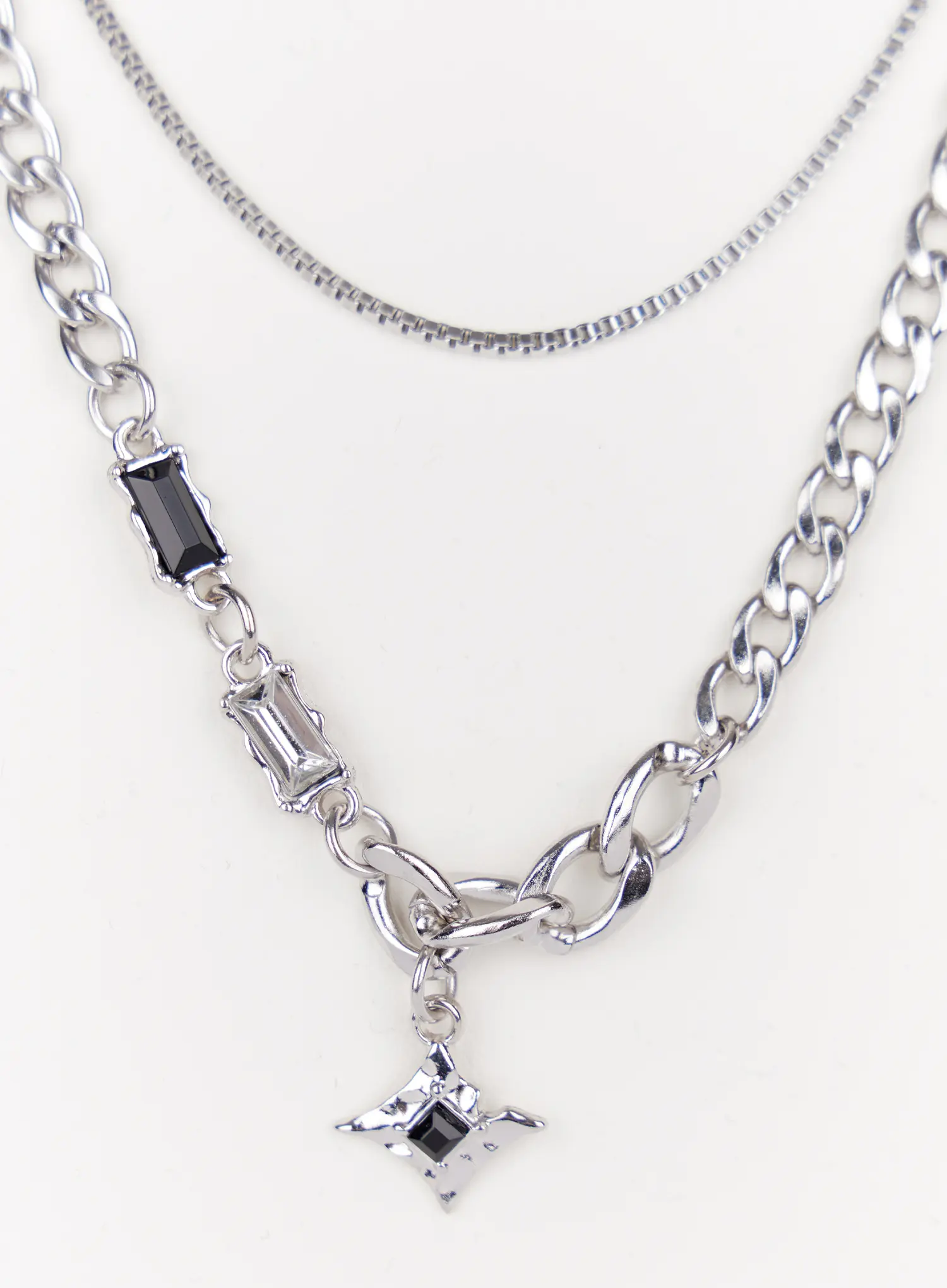 Bold Chain Layered Necklace IO527