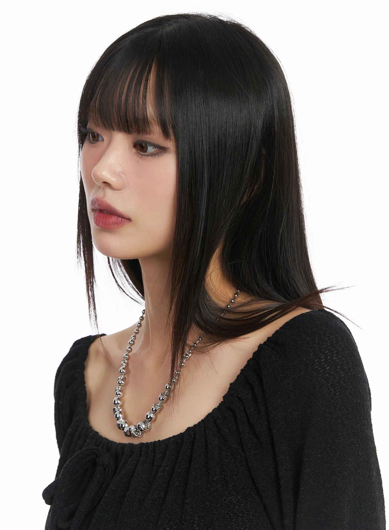 Bold Metallic Bead Necklace CD522 - Image 2