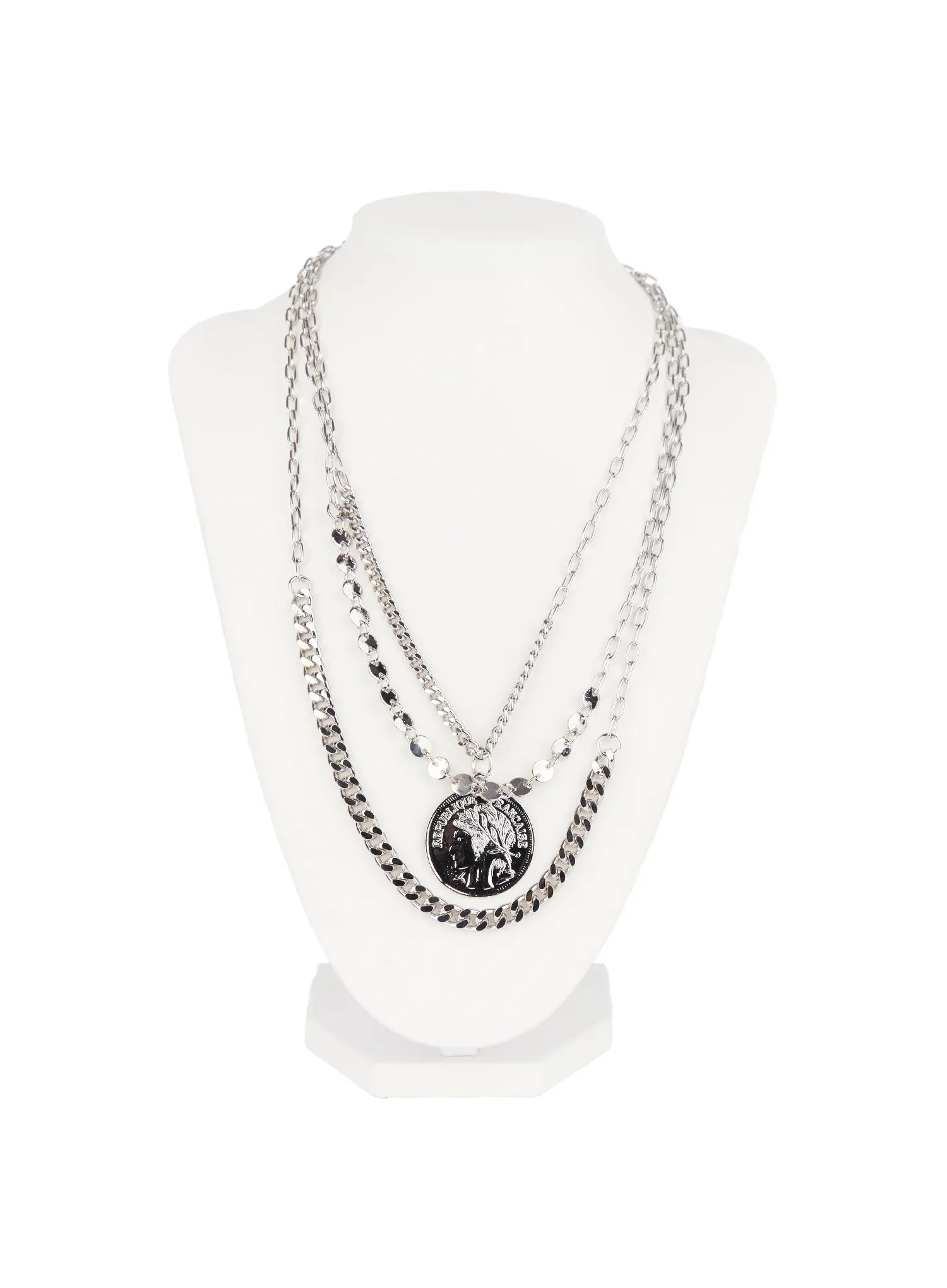 Bold Multi-Layer Y2K Necklace CF503 - Image 7