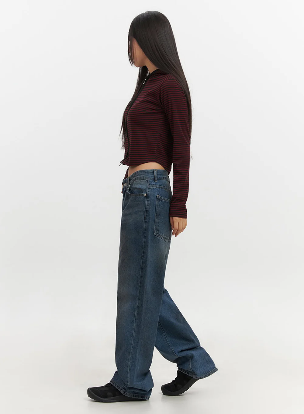 Brianna Dark Washed Wide-Leg Jeans IF510 - Image 10
