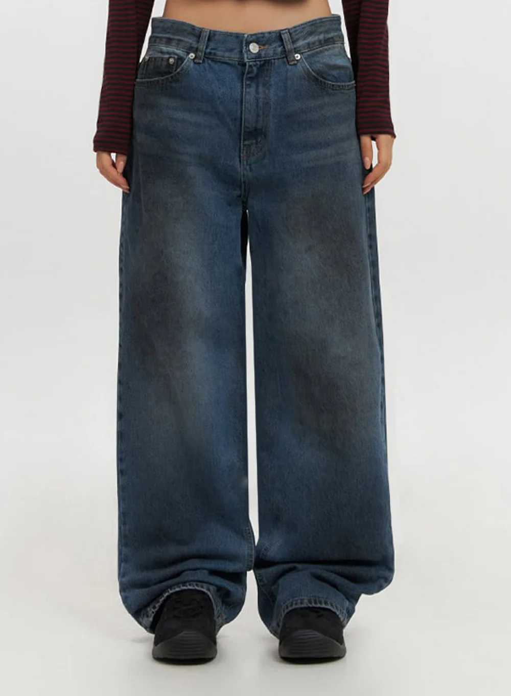 Brianna Dark Washed Wide-Leg Jeans IF510 - Image 6