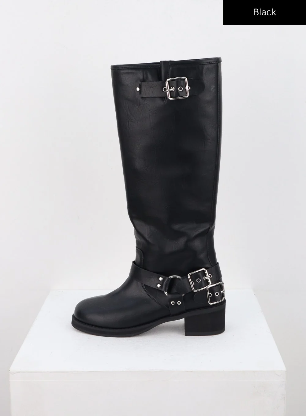 Buckle Faux Leather Boots CN315 - Image 8
