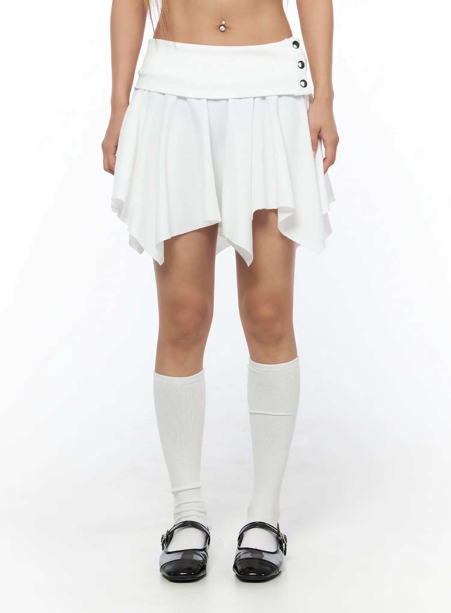 Button Flare Mini Skirt CU524 - Image 10
