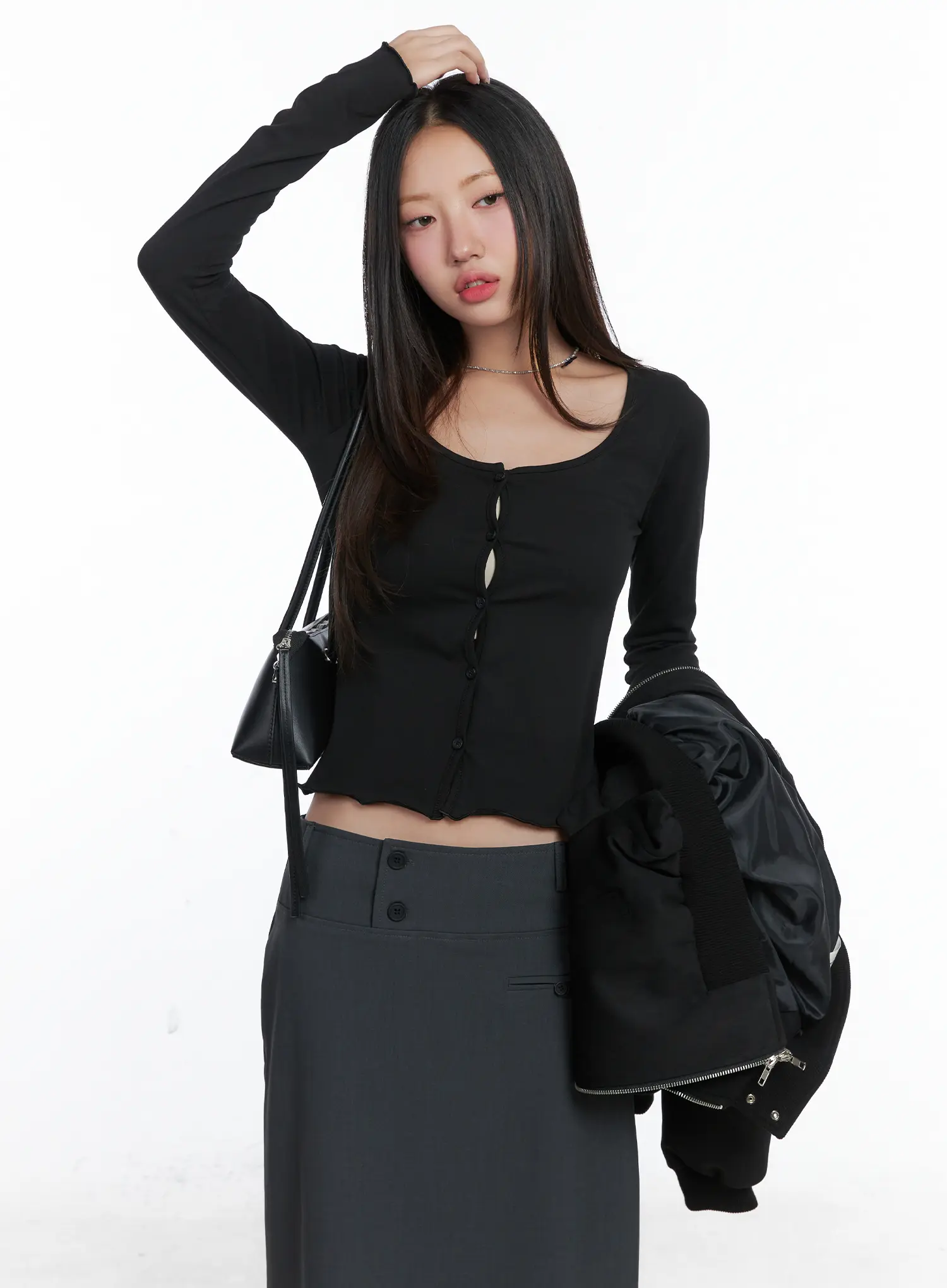 Button Long Sleeve Top CS502