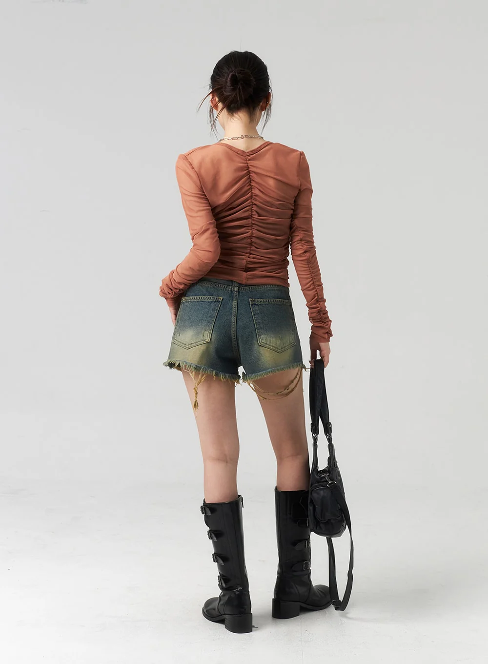 Button Mesh Cardigan CL314 - Image 12