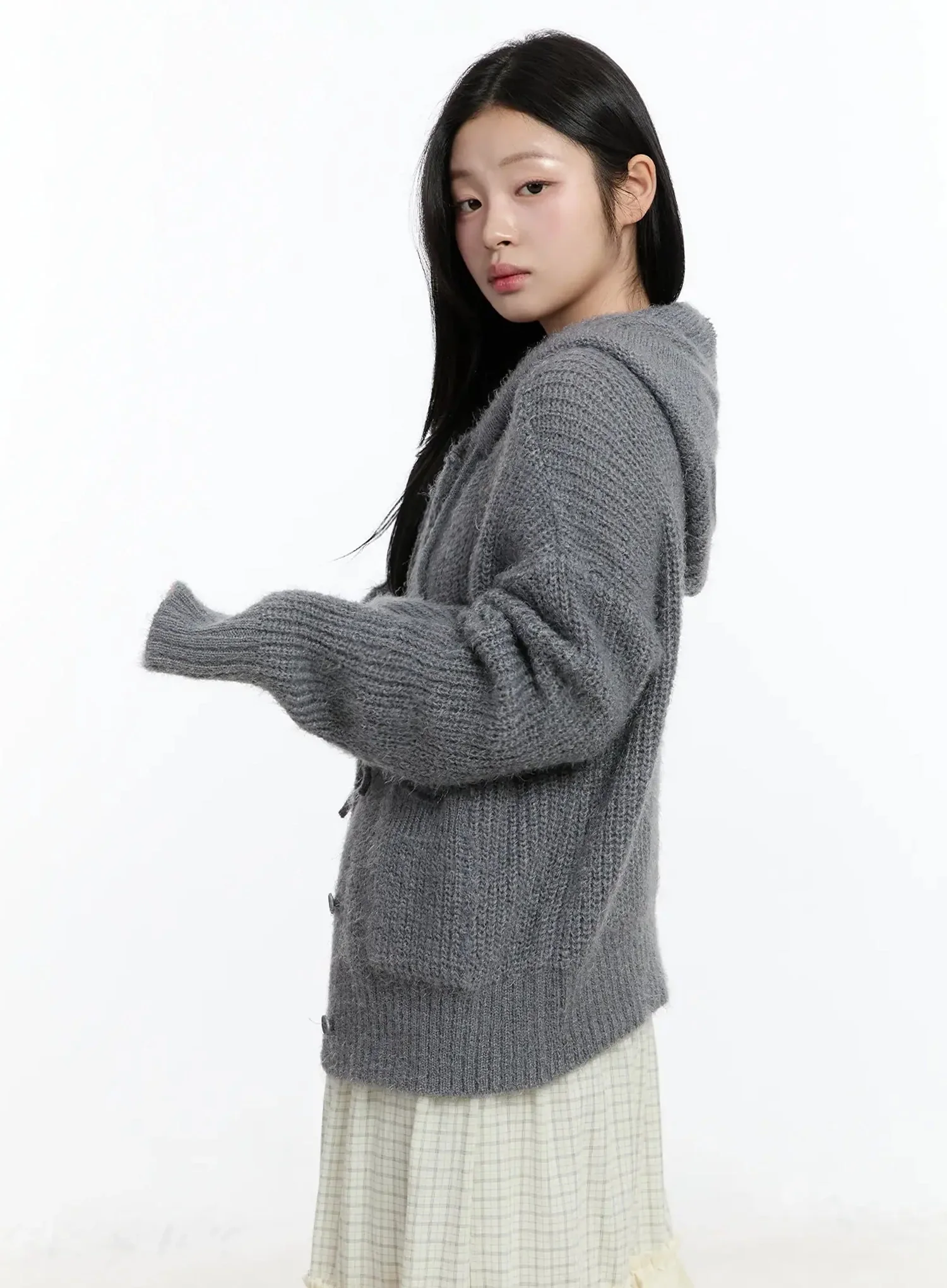 Button-Up Knit Cardigan IM519 - Image 8